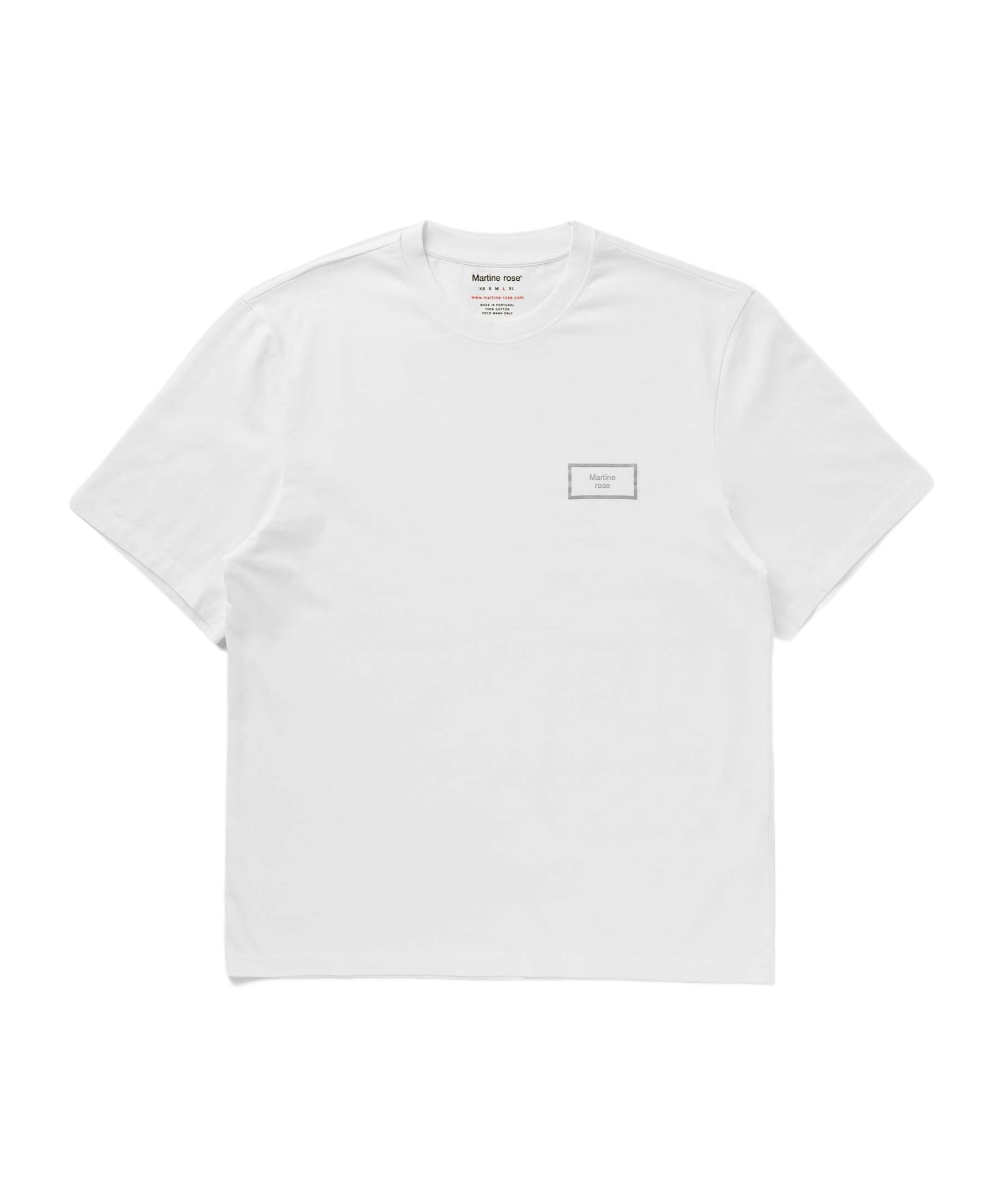 Martine Rose Classic Box Logo Graphic T-shirt In White