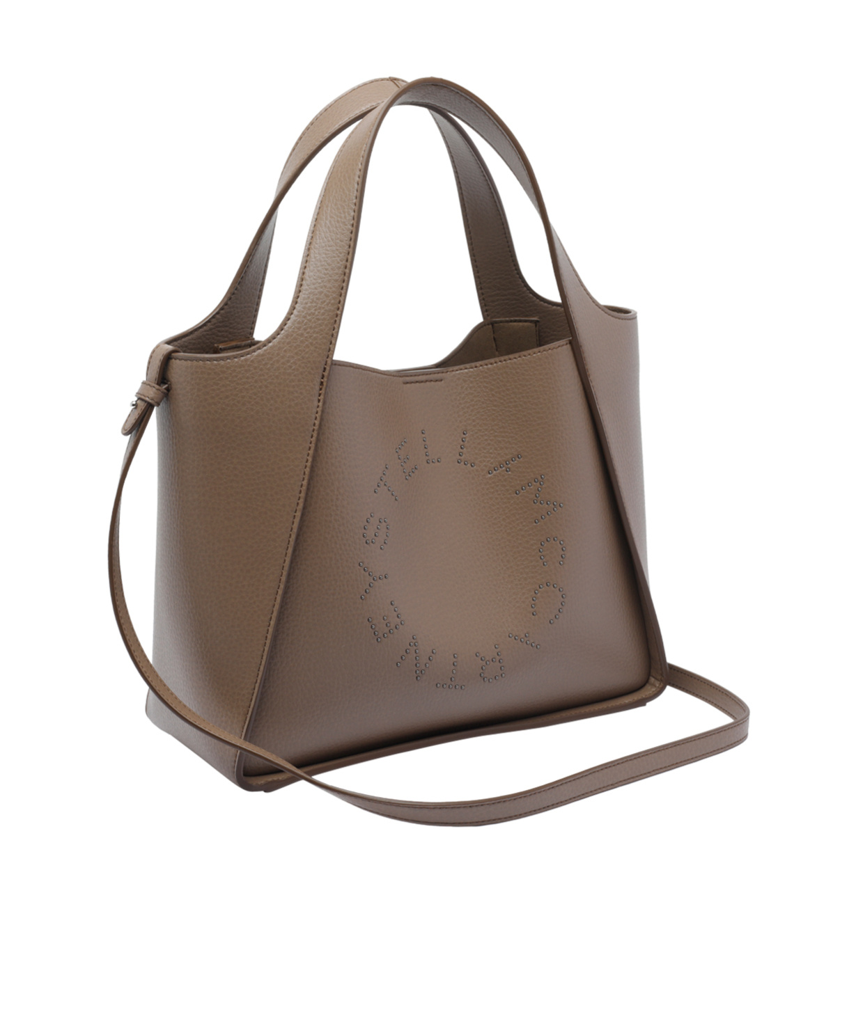 Stella Mccartney Double Handle Shoulder Bag In Brown