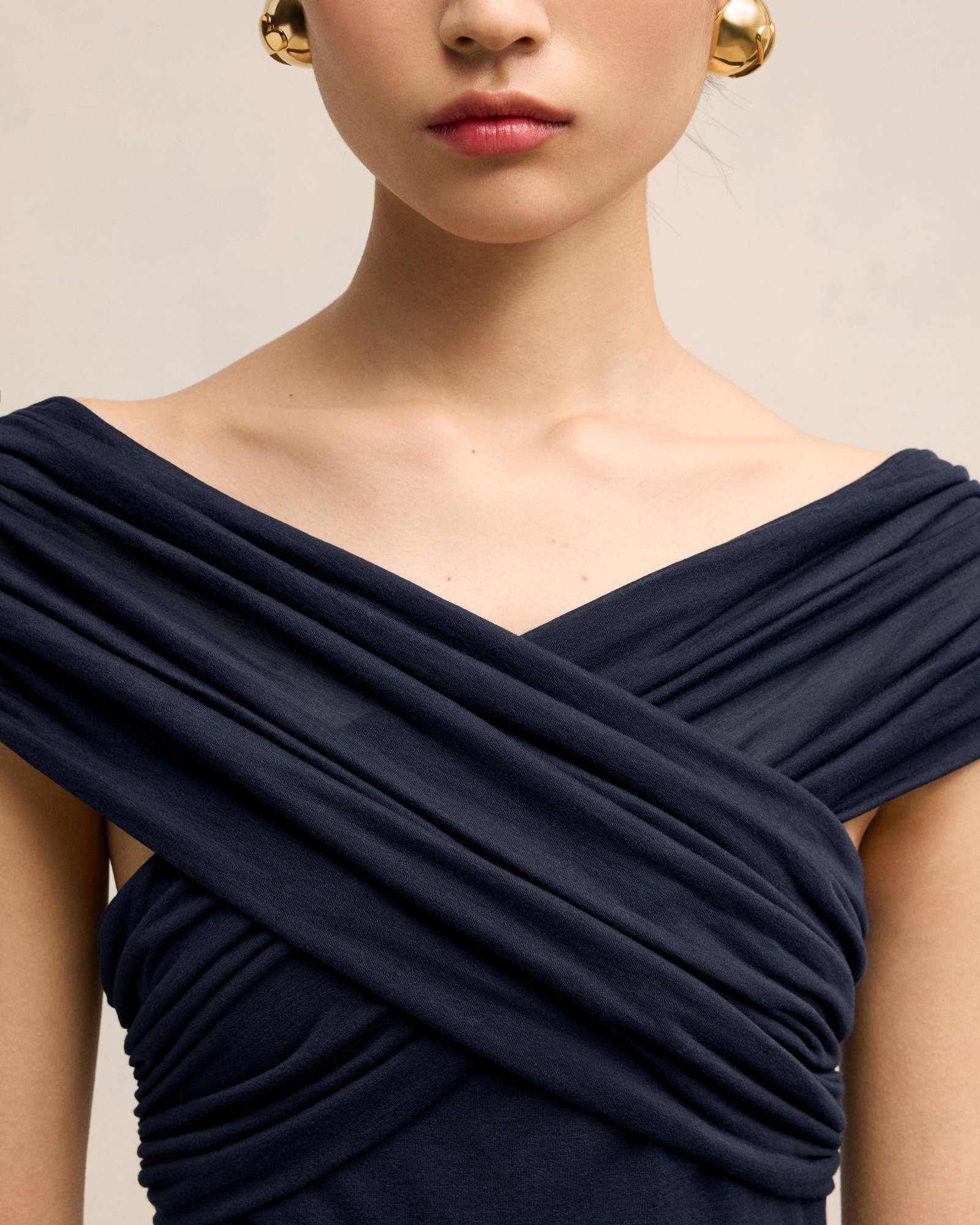 Ami Alexandre Mattiussi Draped Top In Black