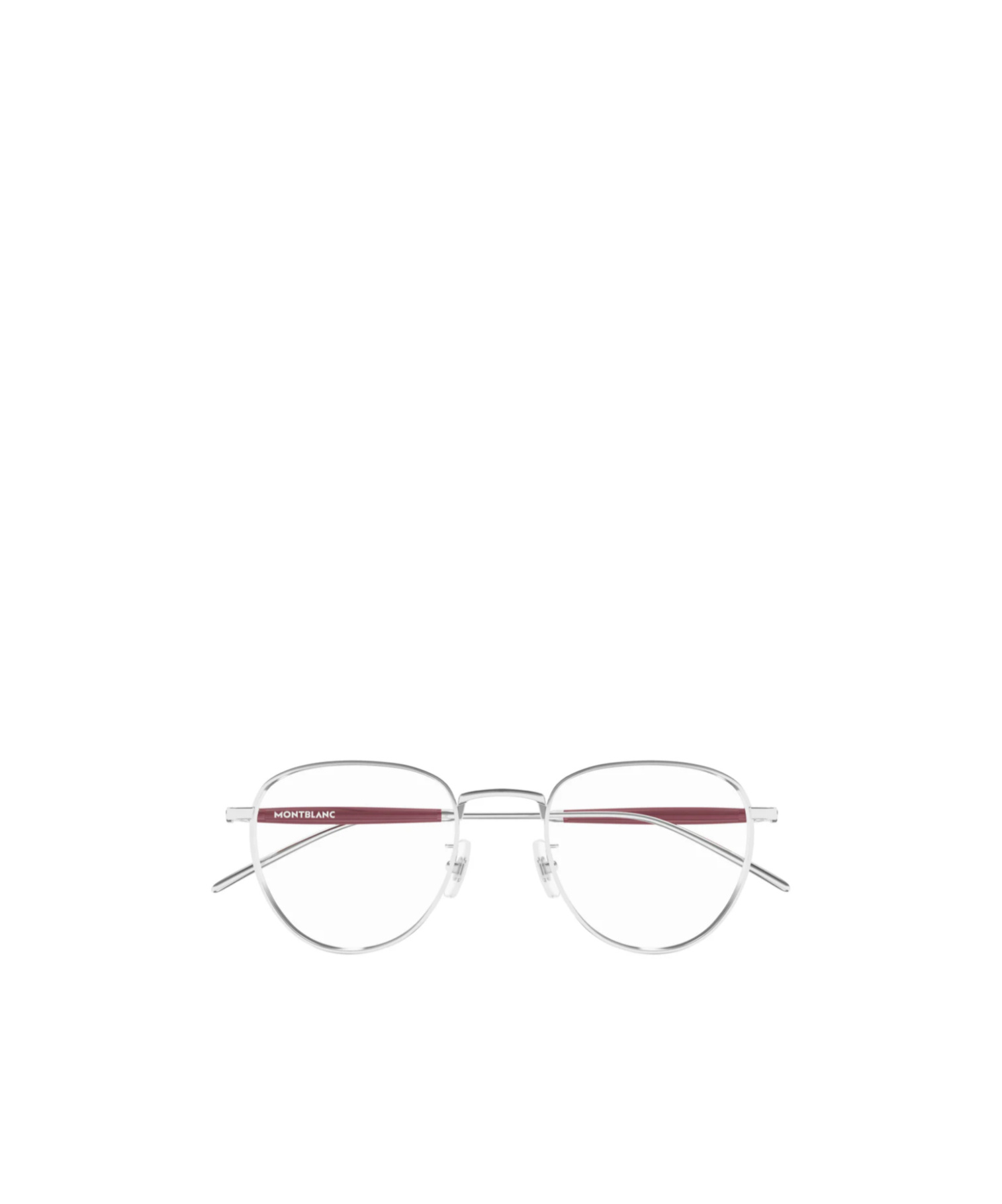 Montblanc Eyewear Round Frame Glasses In White