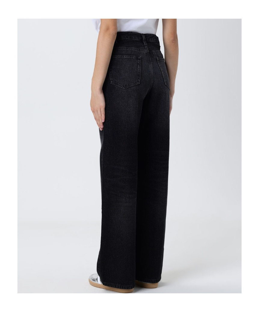 Apc Wide-leg Jeans In Black