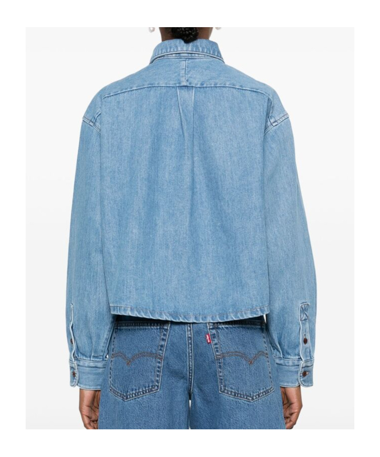 Apc Blue Samantha Denim Overshirt In Blue