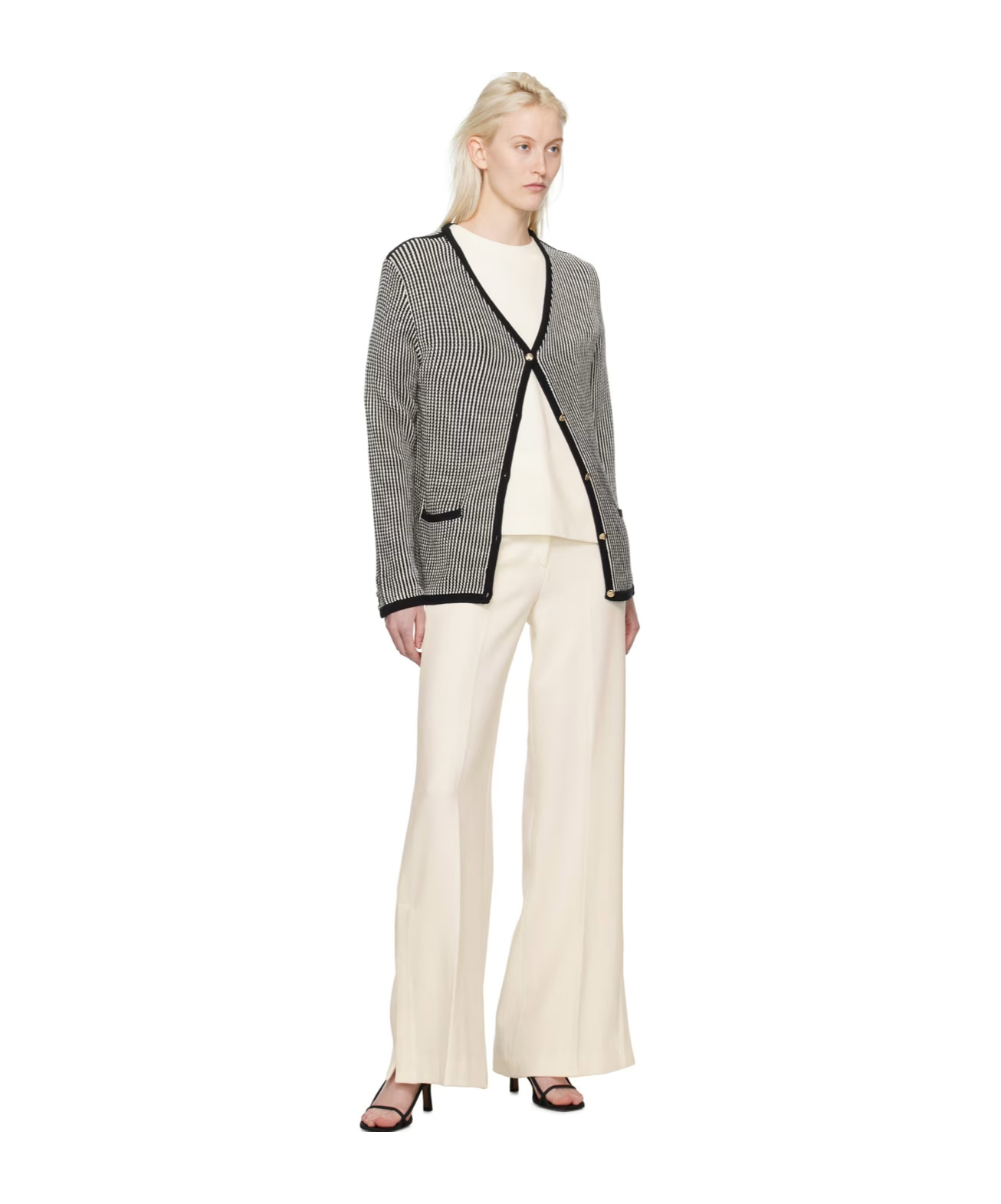 ANINE BING DAVE STRIPE-PATTERN CARDIGAN