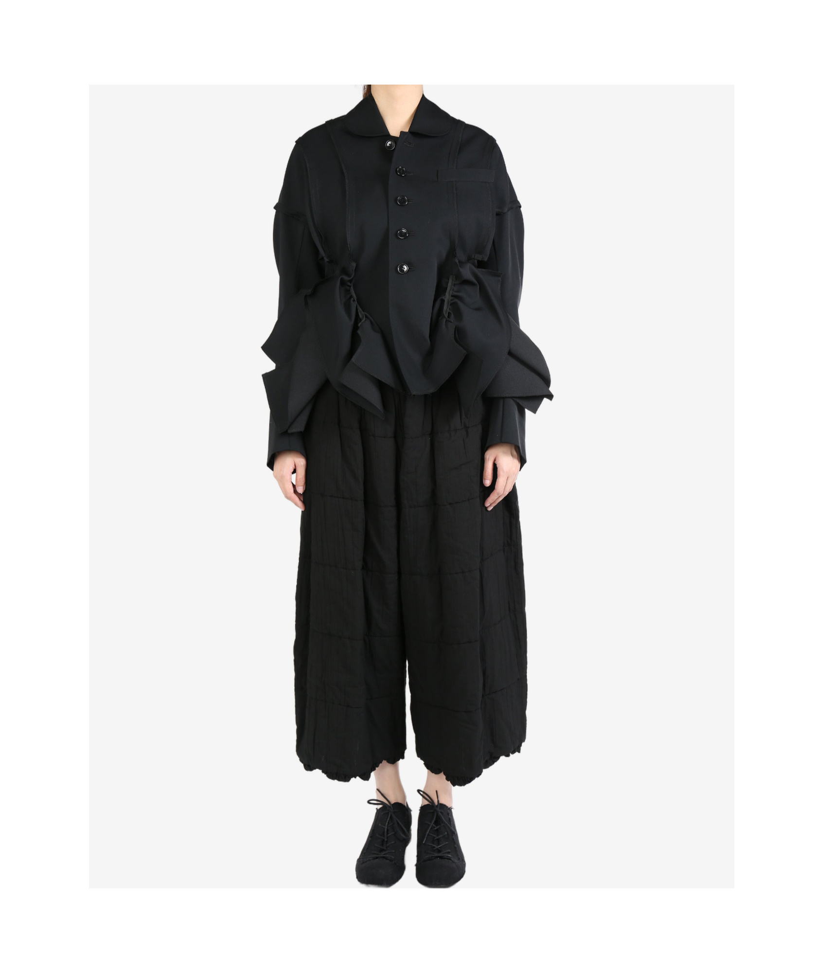 COMME DES GARÇONS PLEATED LAPEL CASUAL JACKET 