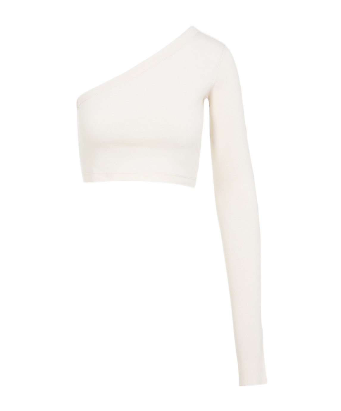 Rick Owens Asymmetrical Cropped Top In White