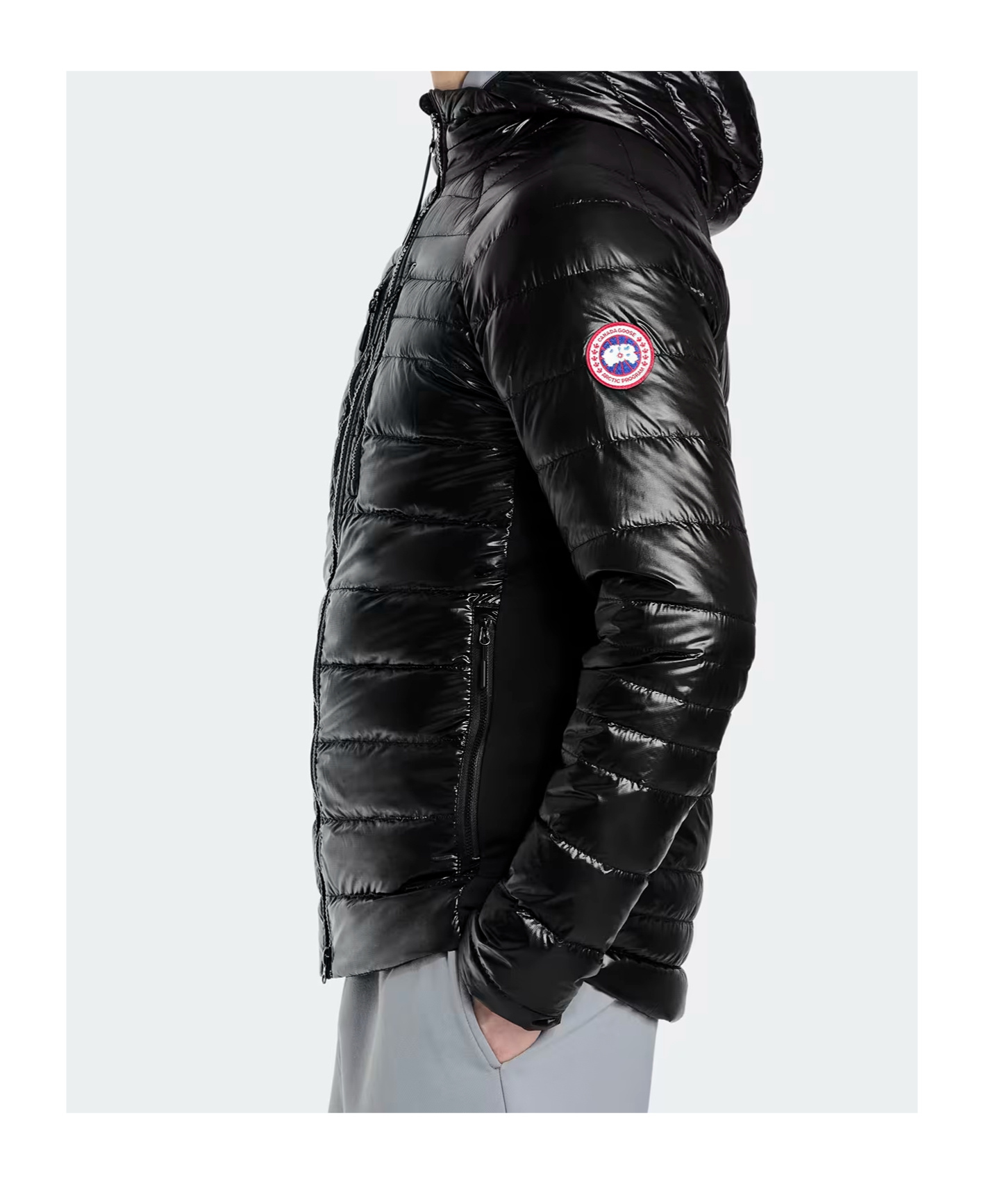 Canada Goose Hybridge Lite Hooded Jacket In Black