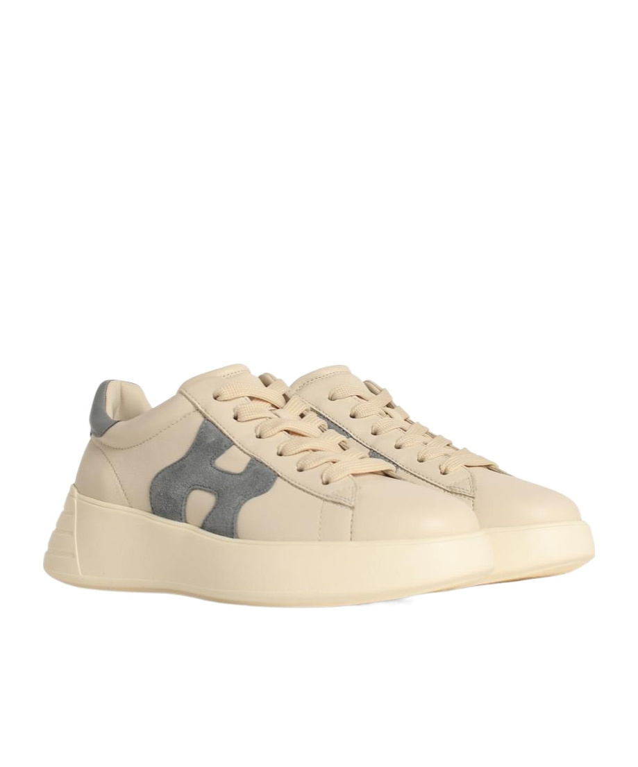 Hogan 'h526 Rebel' Leather Sneakers In Nude