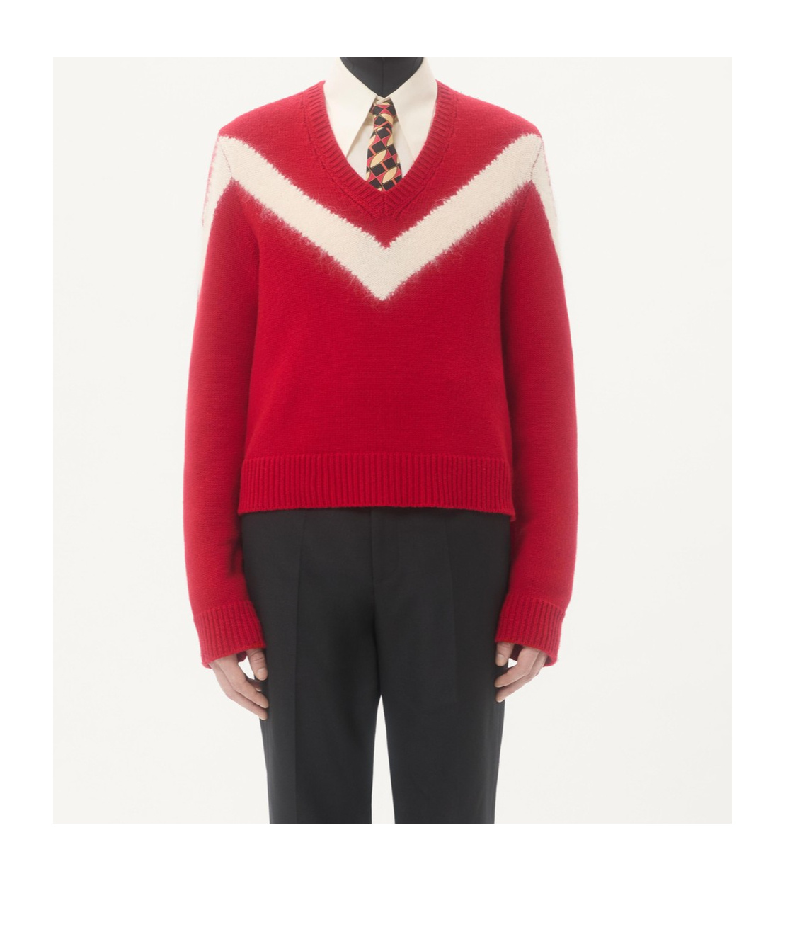 Valentino Wool Jumper With Vlogo Bow At The Back In Red