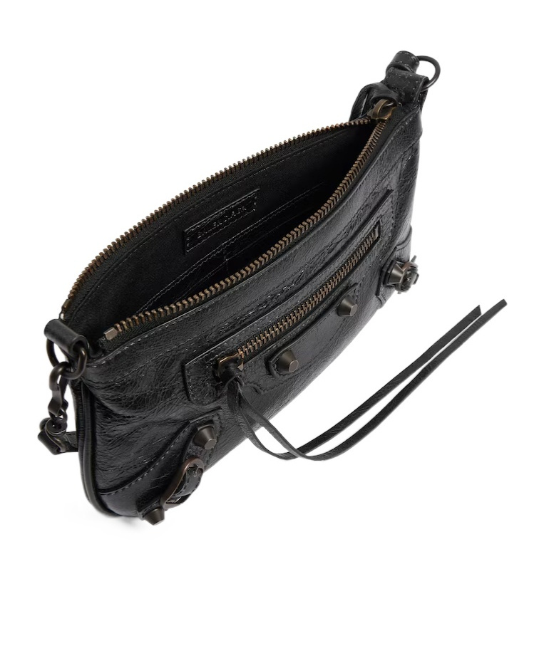 Balenciaga Women's Le City Pouch On Strap In Black In Black