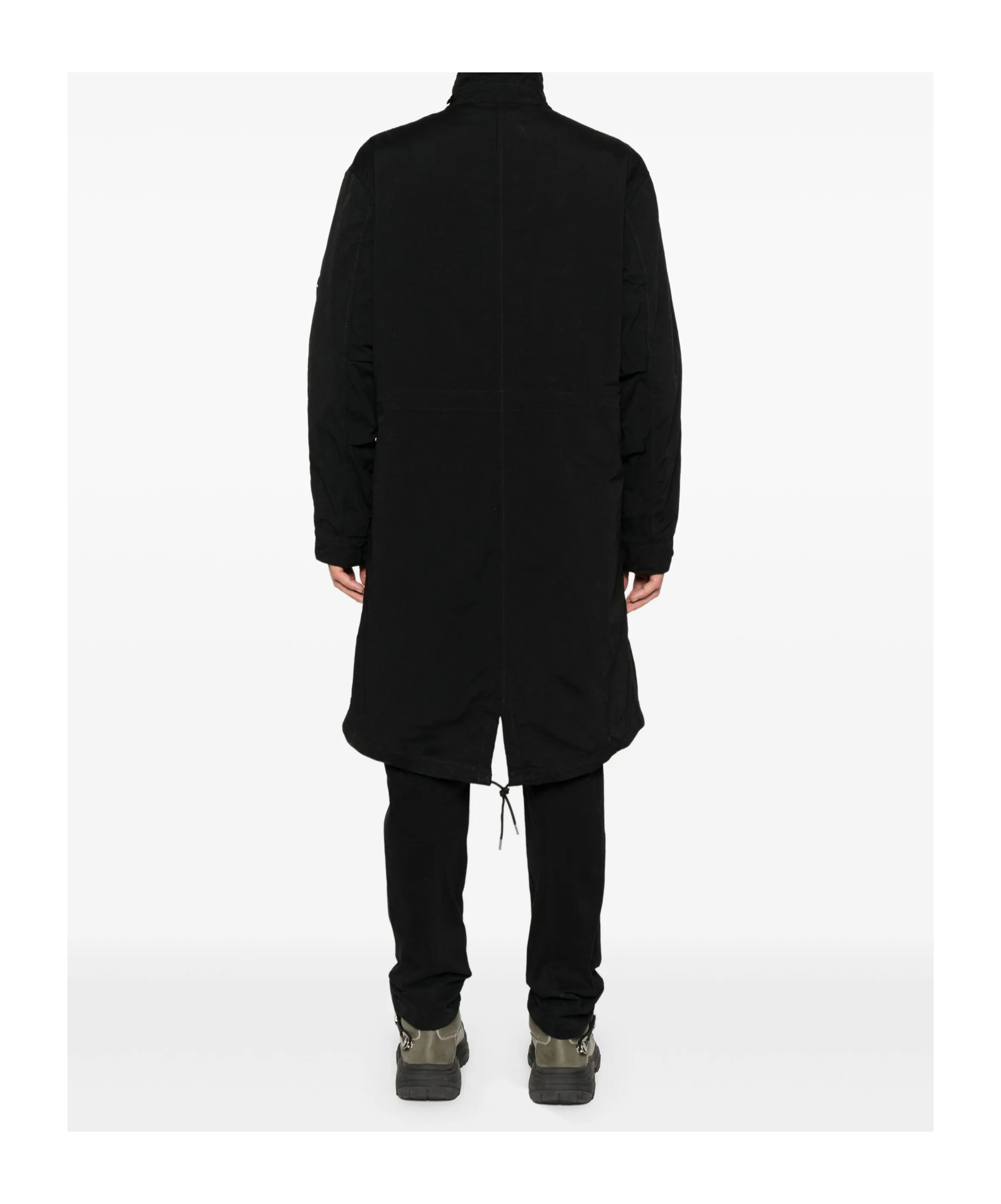 C.p. Company Cp Company Outerwear Long Jacket In Twill In Black
