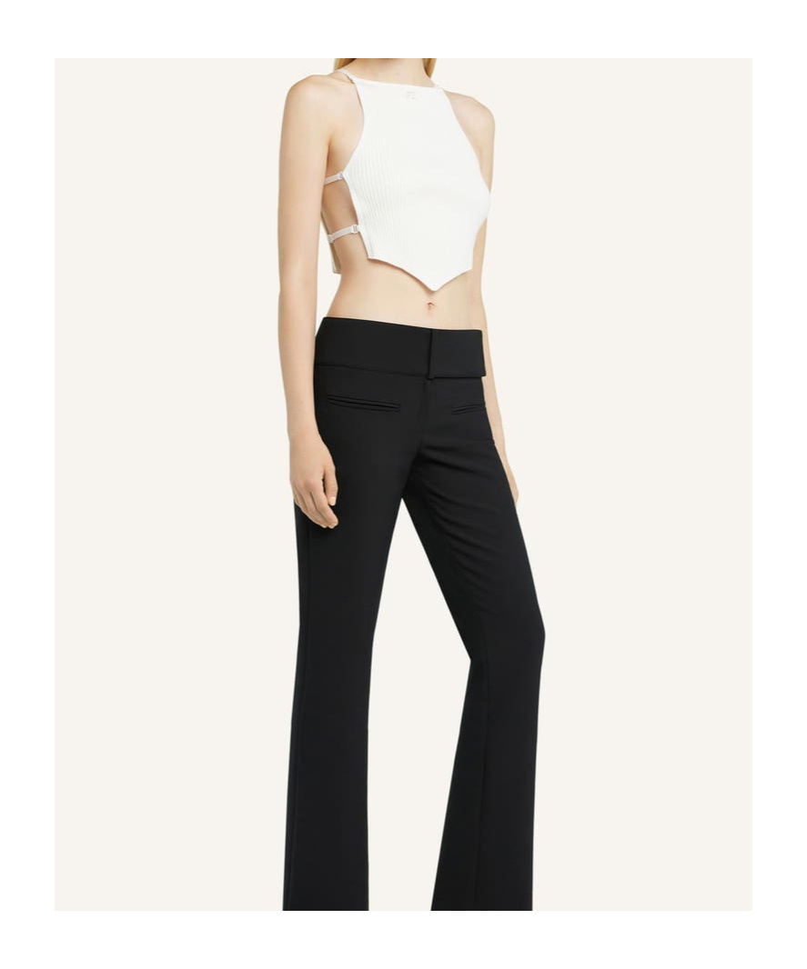 Shop Courrèges Ribbed-knit Crop Top In White
