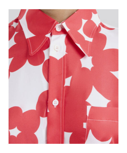 Marni Floral-print Shirt In Red