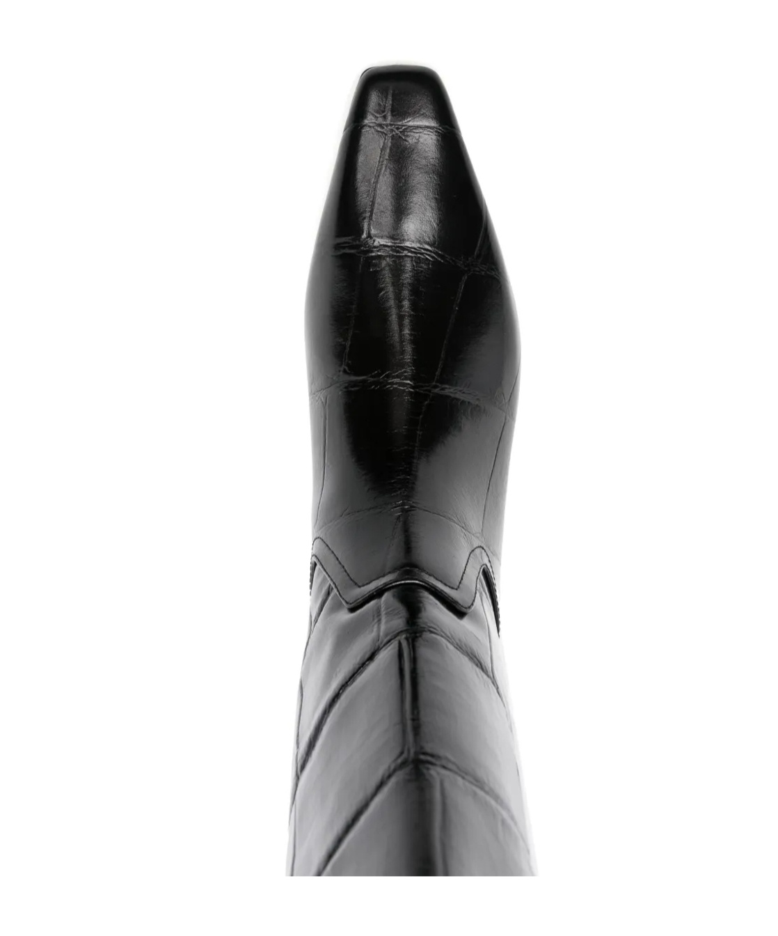 Paris Texas Bettina Croc-effect Leather Boots In Black
