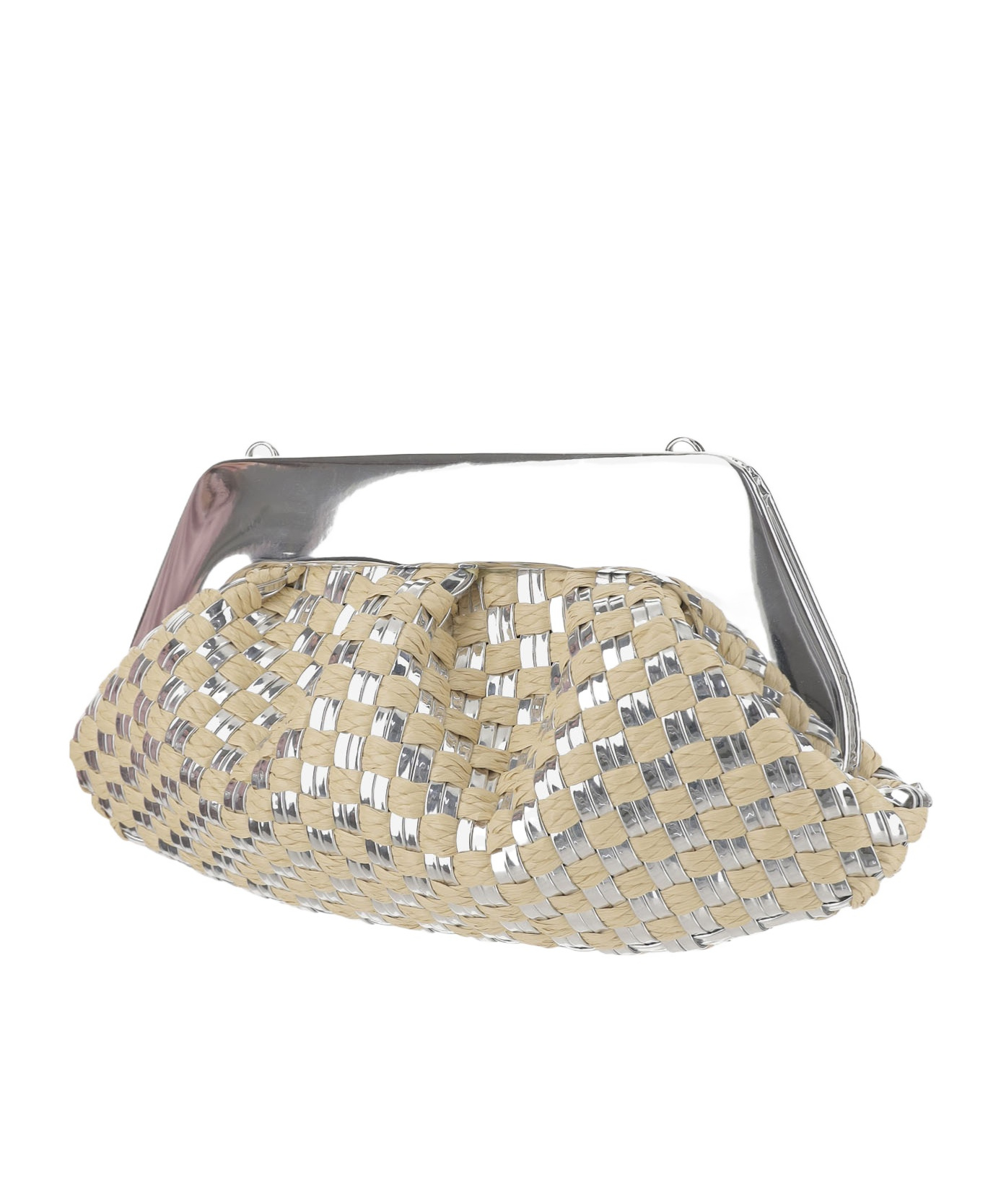 Themoirè Emera Clutch Bag In Silver