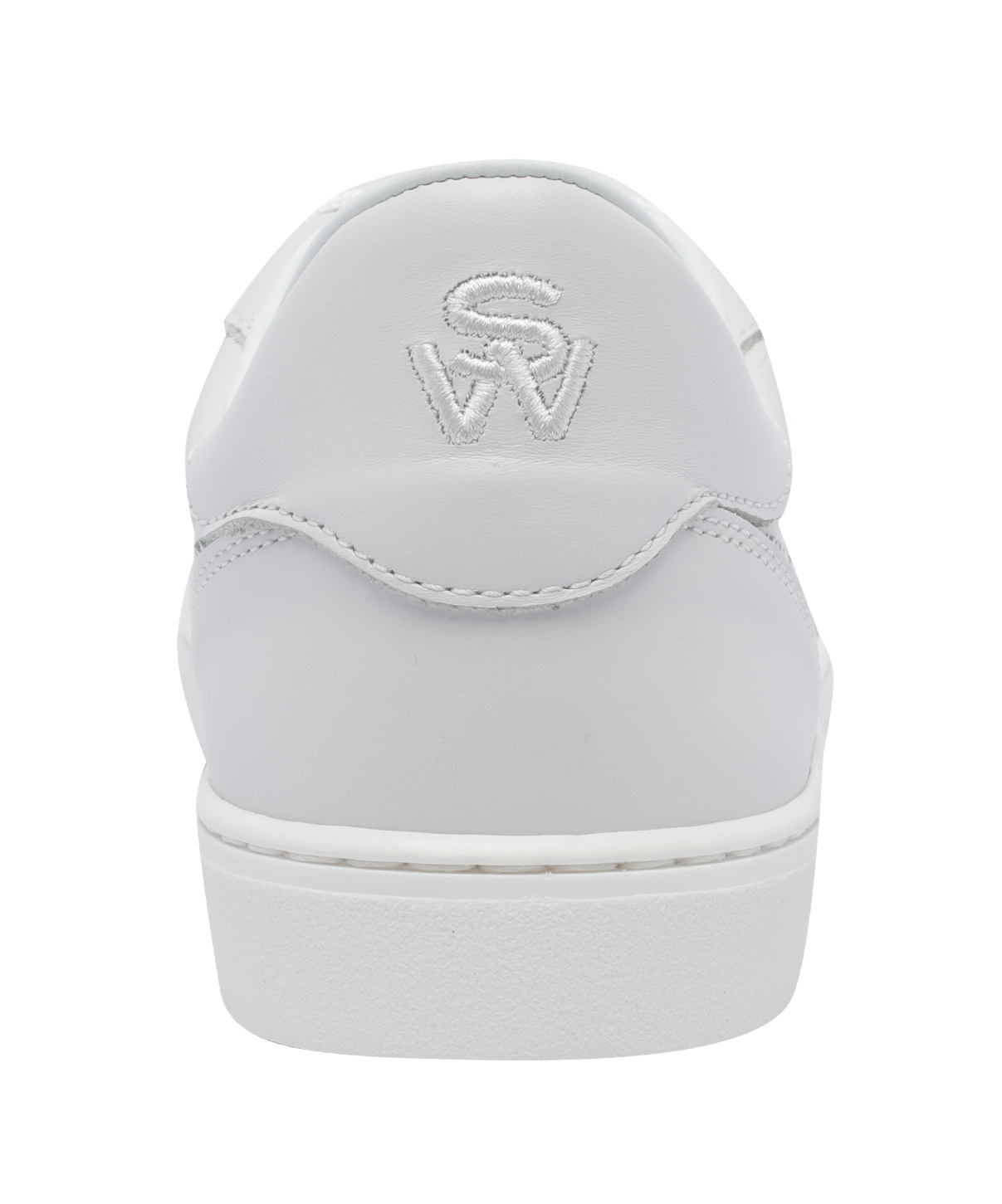 Stuart Weitzman Runaround Leather Low-top Sneakers In White