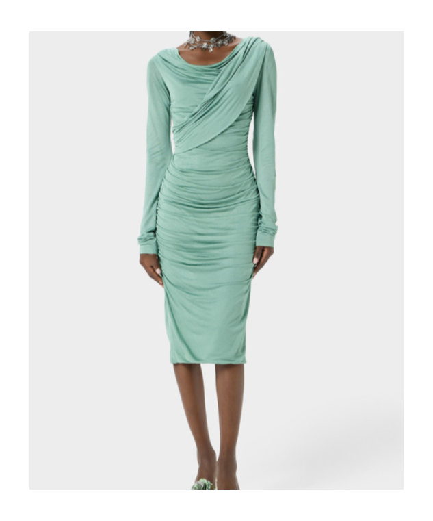 Blumarine Draped Midi Dress