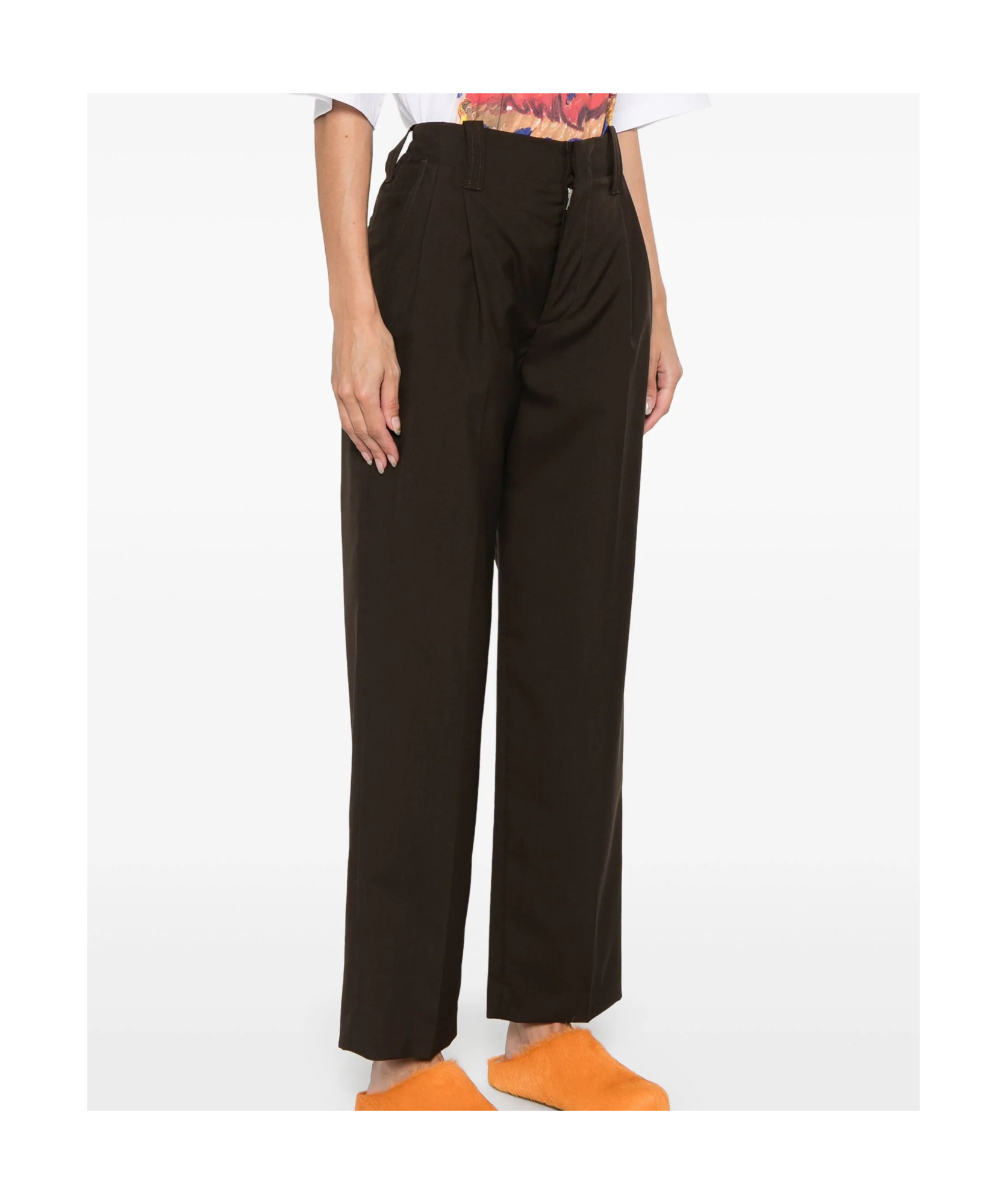 Marni Pleat-detail Trousers In Black