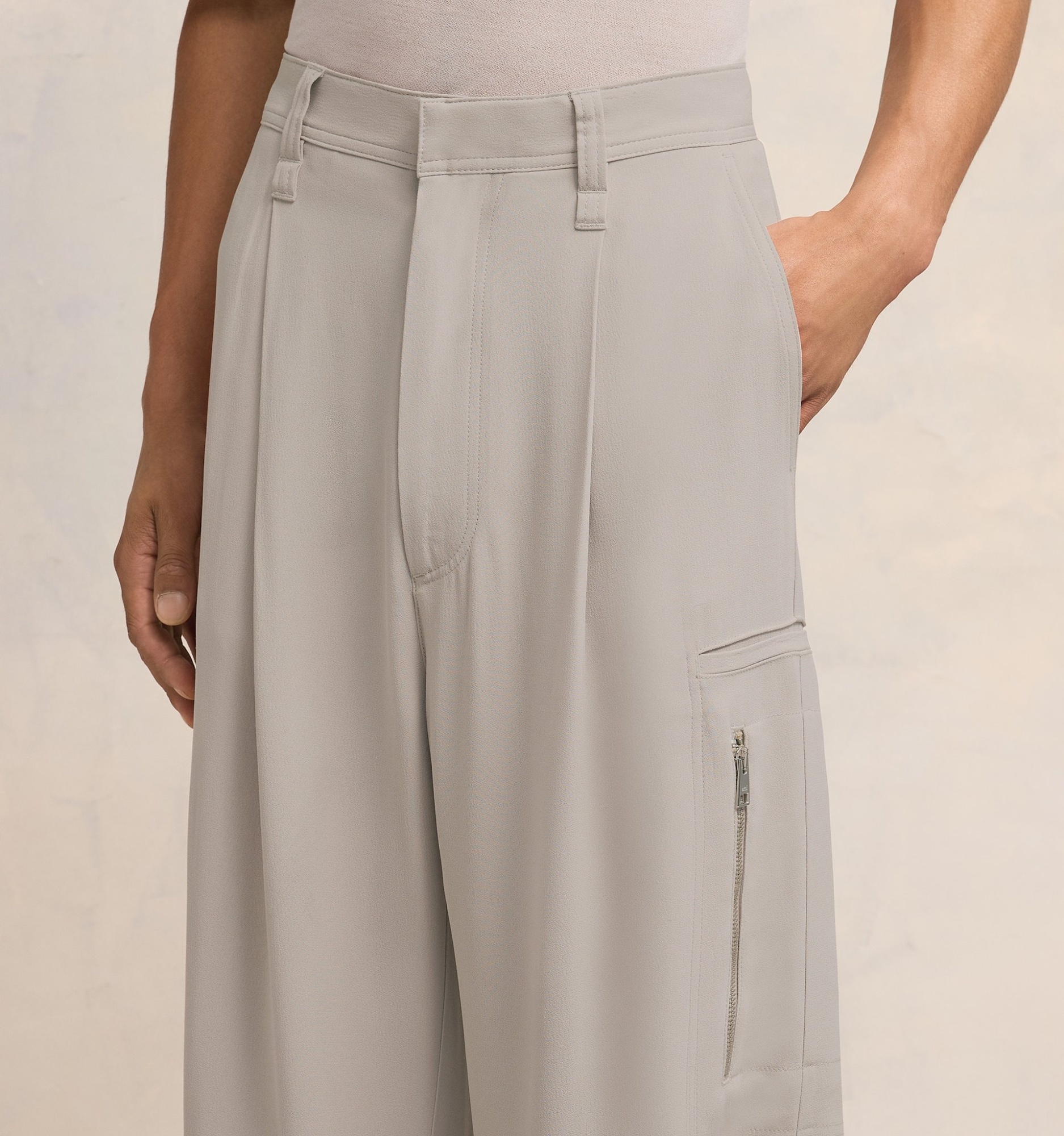 Ami Alexandre Mattiussi Ami Wide-leg Pants In Nude