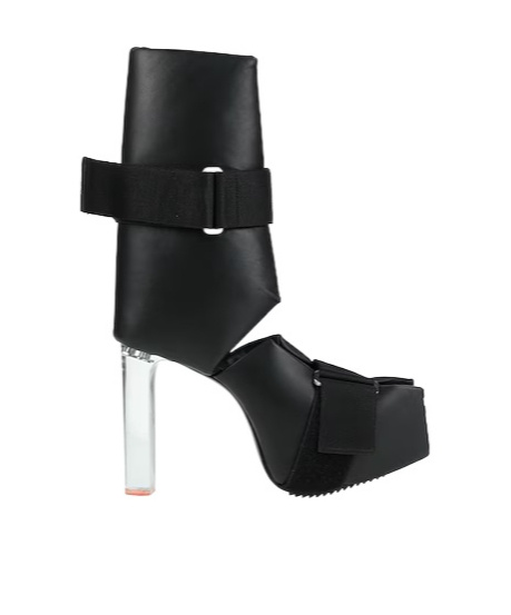 Rick Owens Leather Platform Boots In Black