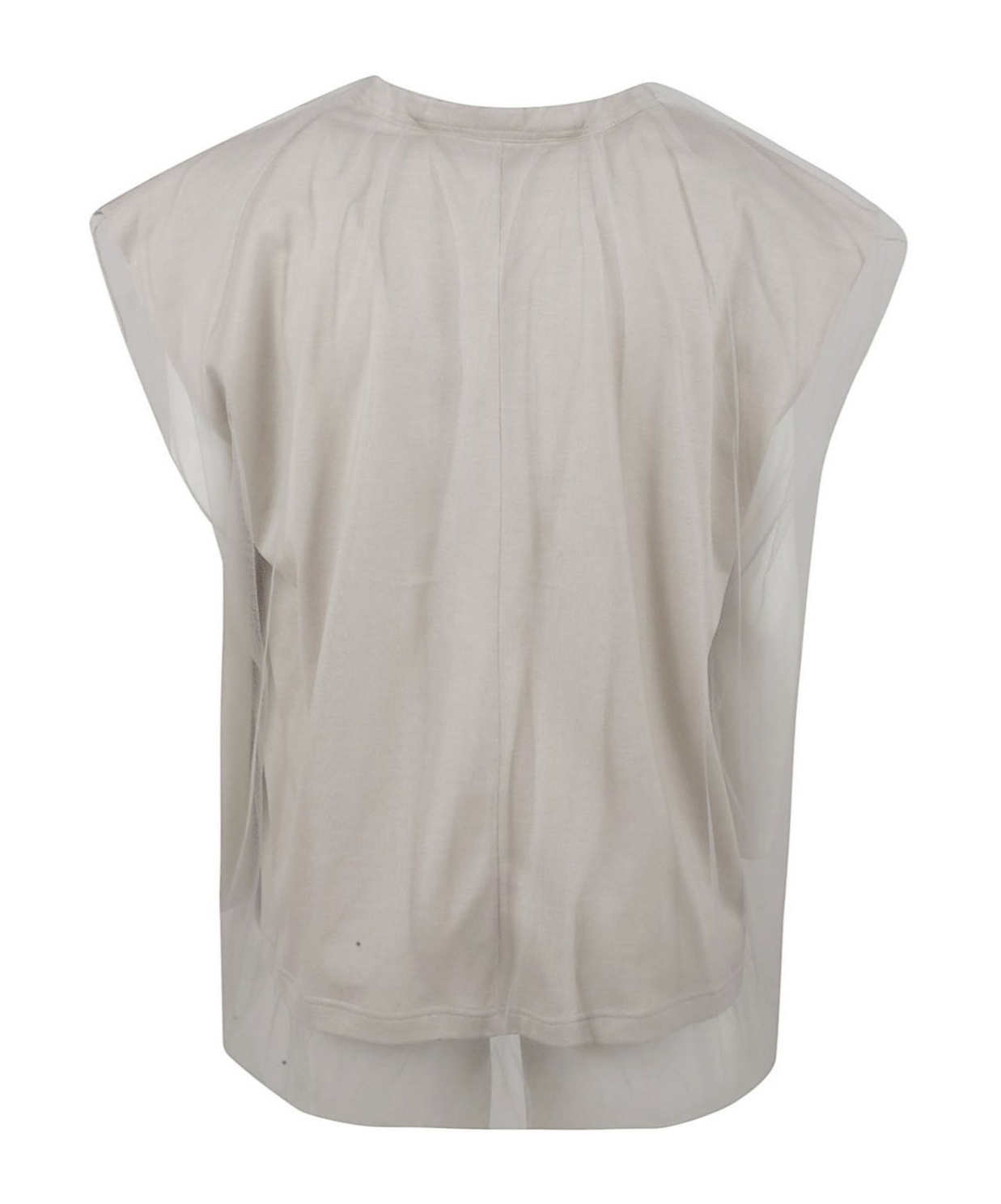 Fabiana Filippi Layered Shirt With Sheer Outer Layer In Gray