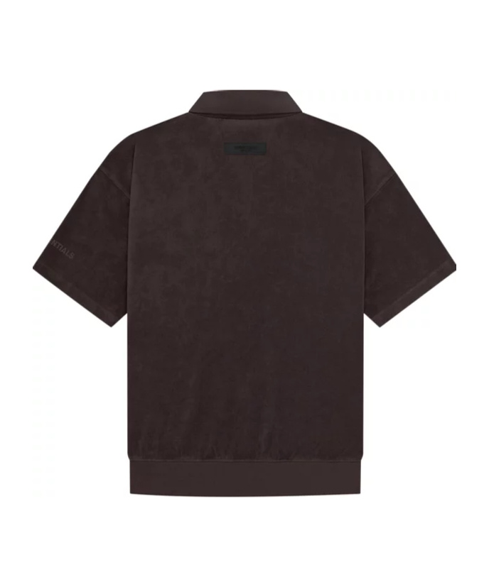 Essentials Single-button Short-sleeved Polo Shirt In Black