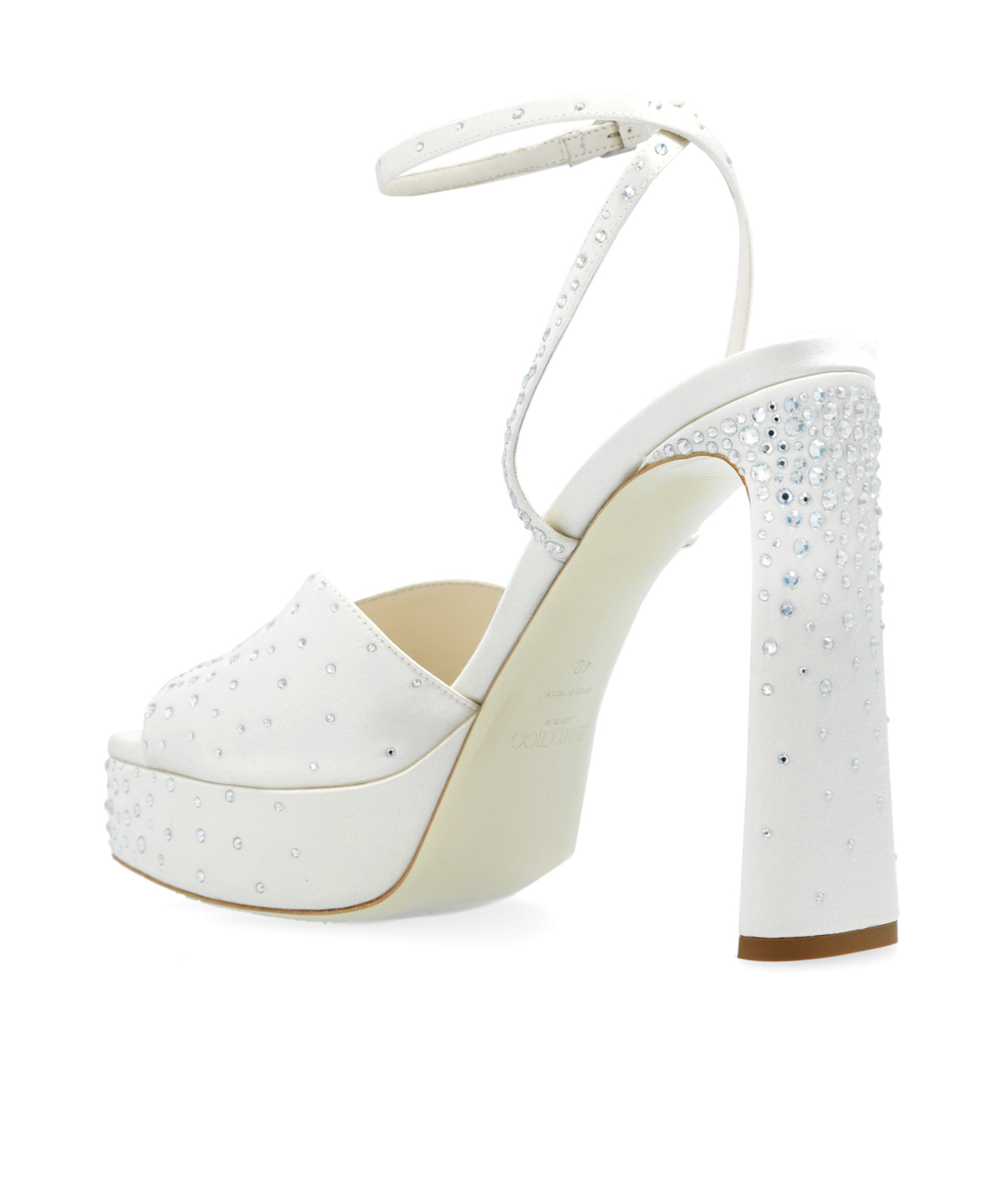 Jimmy Choo 125mm Karli Sandals In White