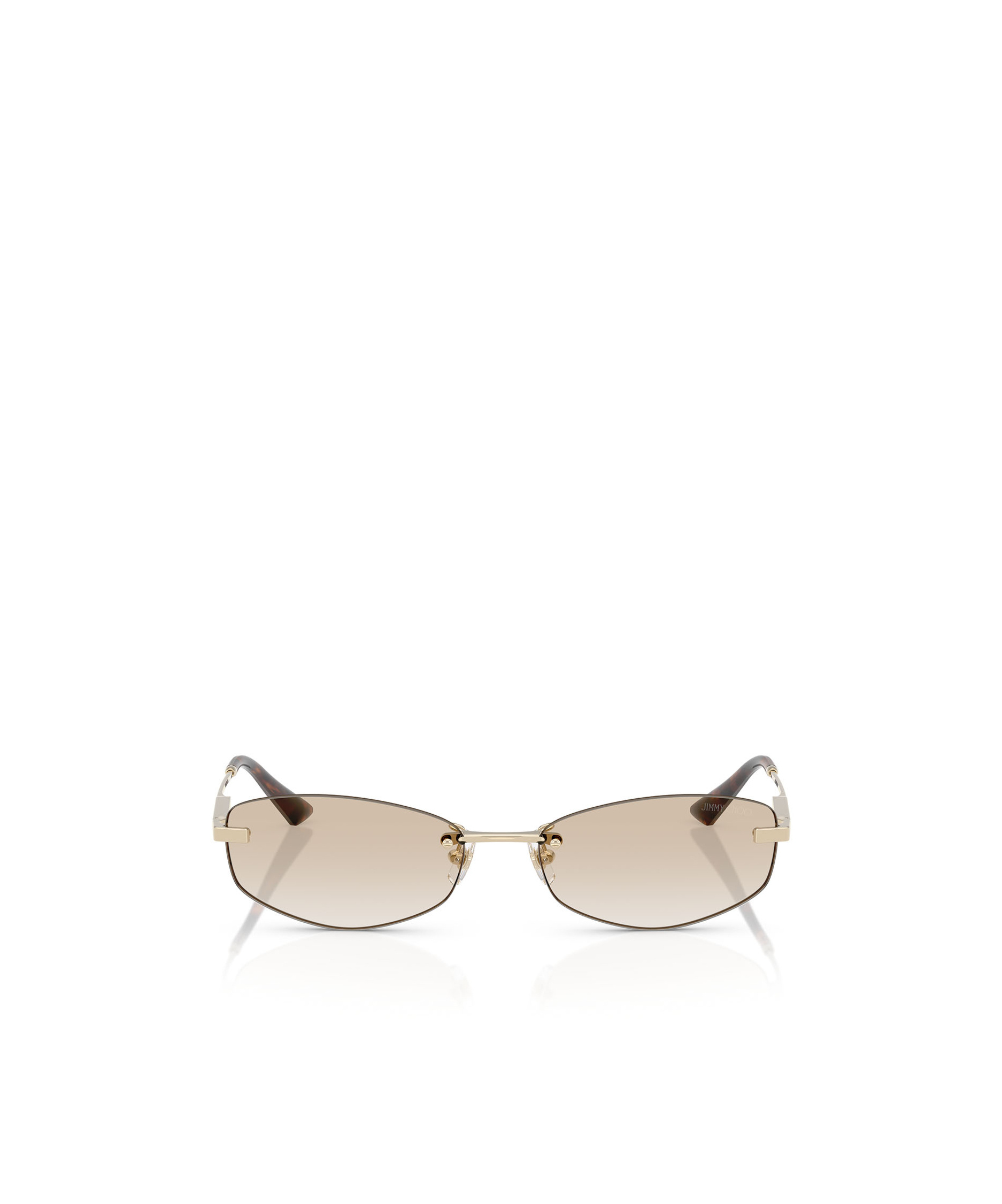 Jimmy Choo Elliptical Sunglasses In Nude