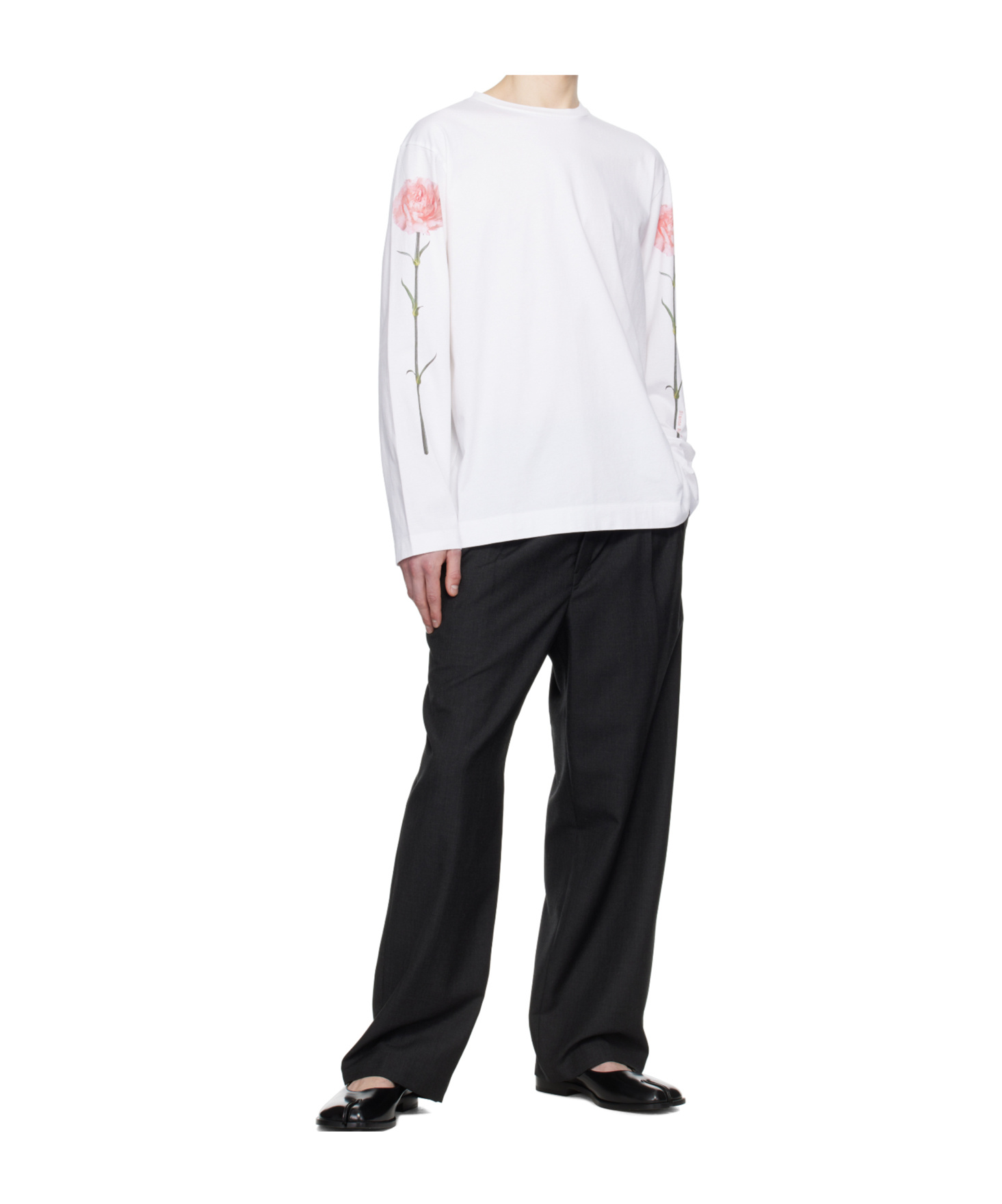 Simone Rocha Carnation-print T-shirt In White