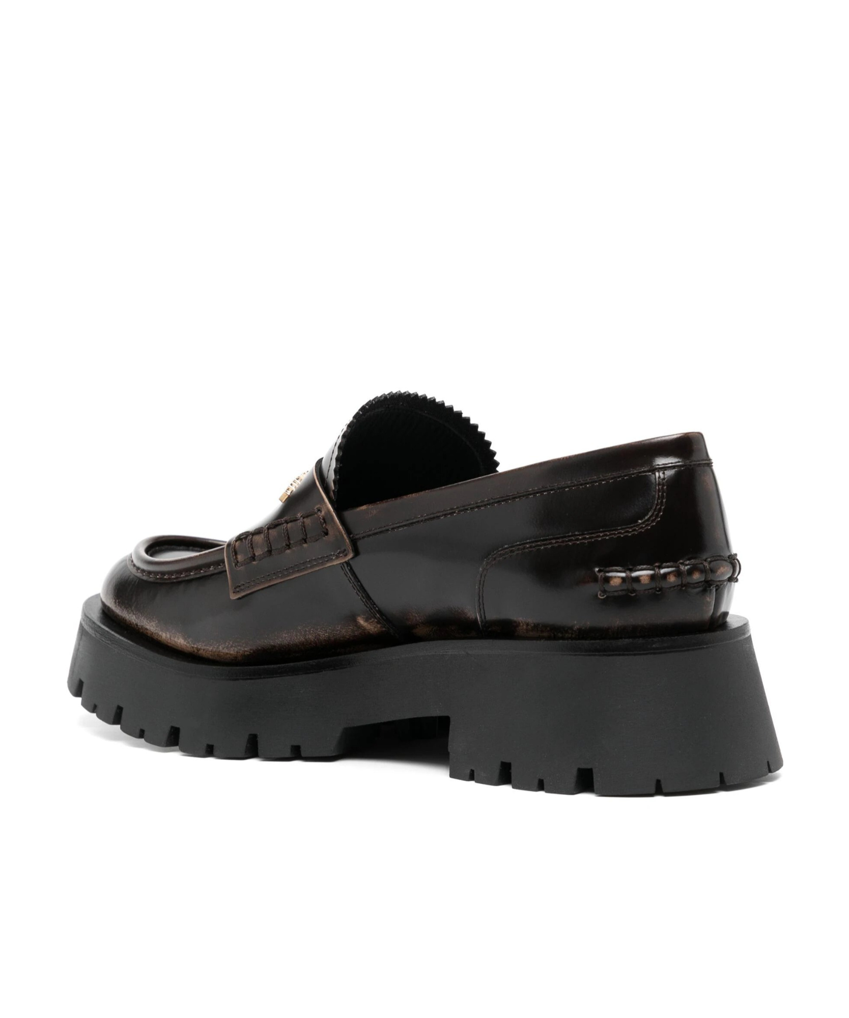 Alexander Wang Carter 45mm Mid-heel Leather Loafers In Black