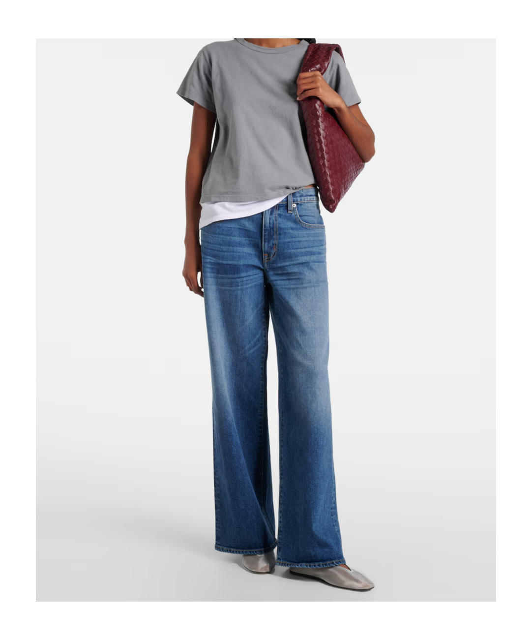 Slvrlake Mid-rise Wide-leg Denim Trousers In Blue