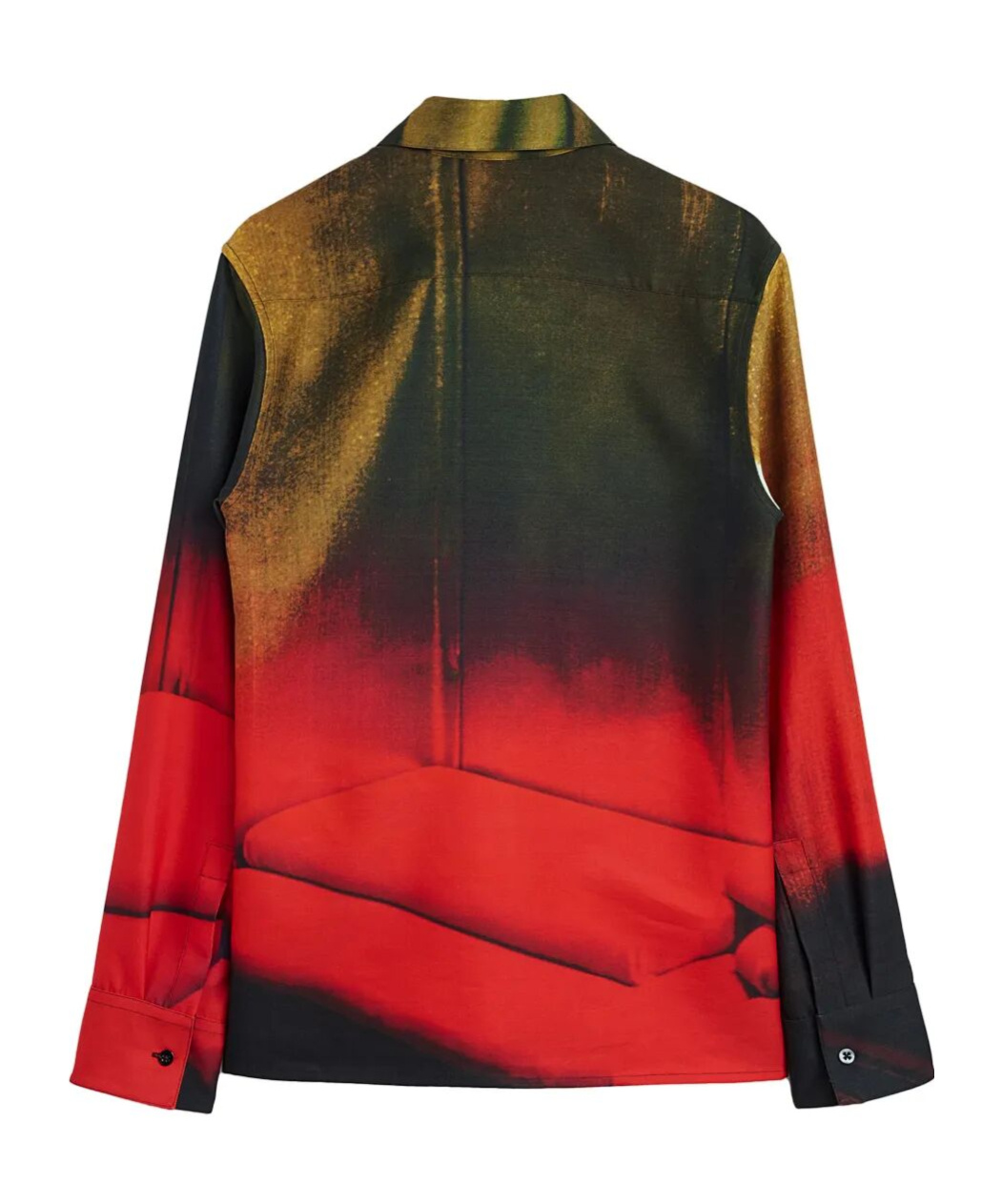 Jil Sander Casual Gradient Long Sleeve Shirt With Buttoned Cuffs In Red