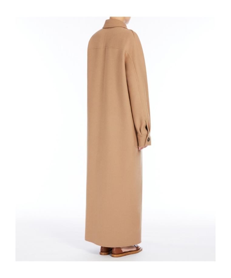 Max Mara Long-sleeved Coat In Nude