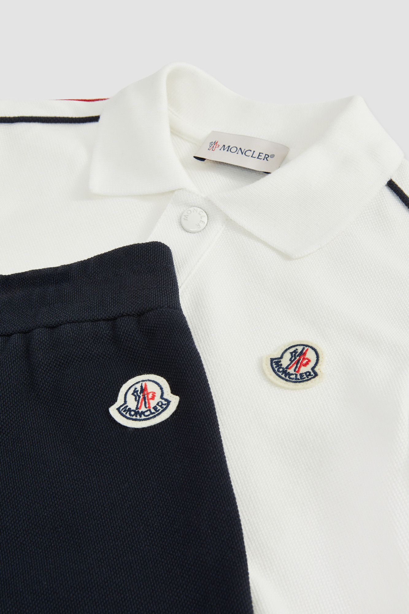 Moncler Short-sleeved Polo Shirt Set In White