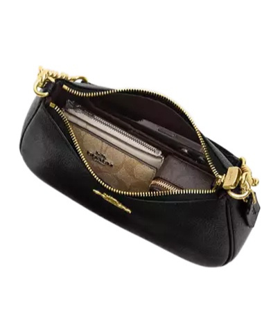 Coach Zippered Shoulder Bag Shoulder Bag In Black