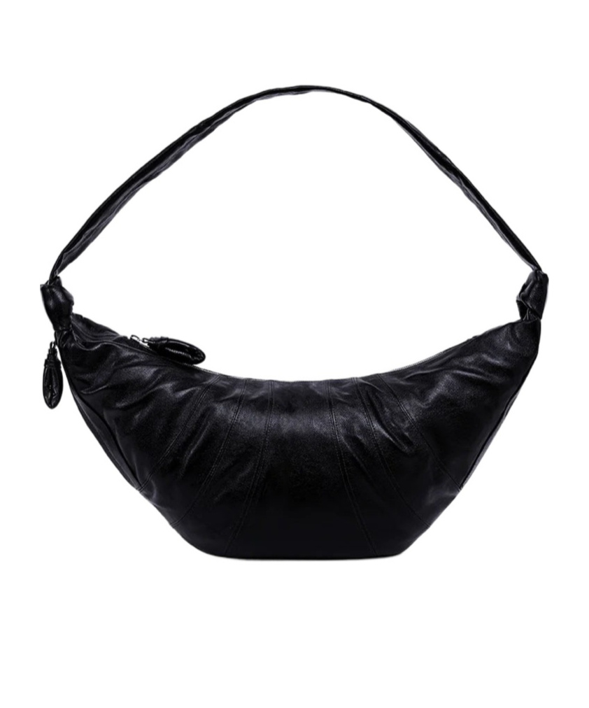 Lemaire Brown Large Croissant Bag In Black