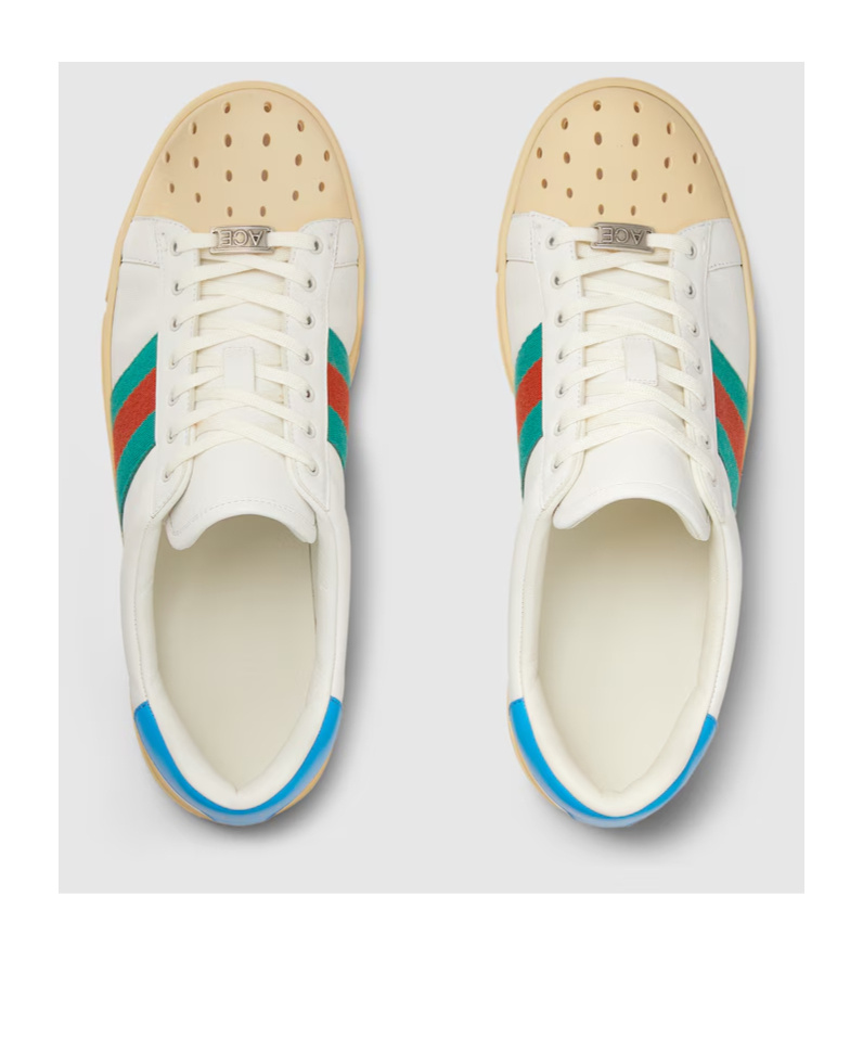 Gucci Ace Sneaker With Web In White