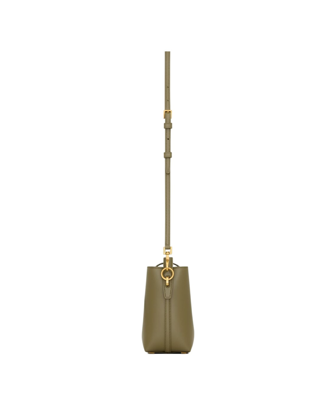 Saint Laurent Mini Le 37 Bucket Bag In Gray