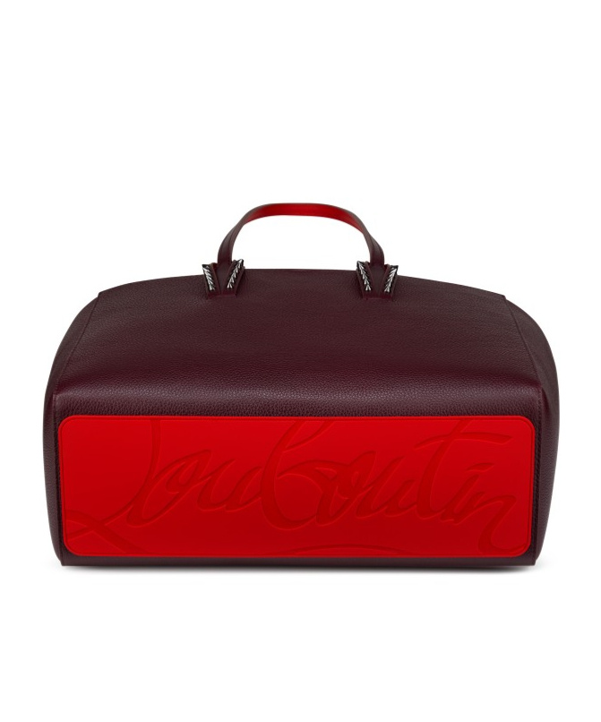 Christian Louboutin Cabata Stud Detailed Small Tote Bag In Brown