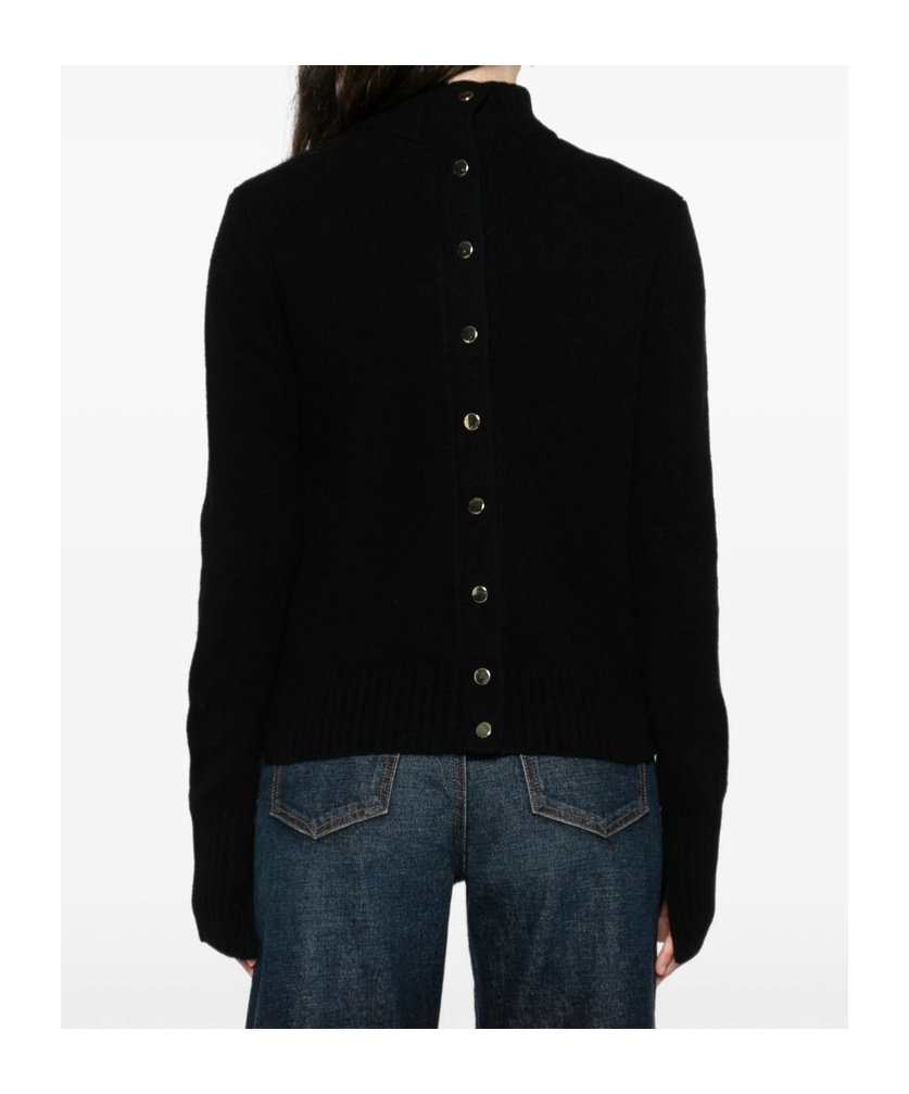 Carven Long-sleeved Knitted Cardigan In Blue