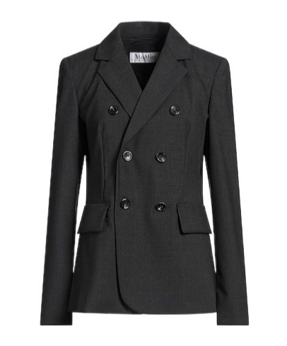 Max Mara Double-breasted Blazer In Black