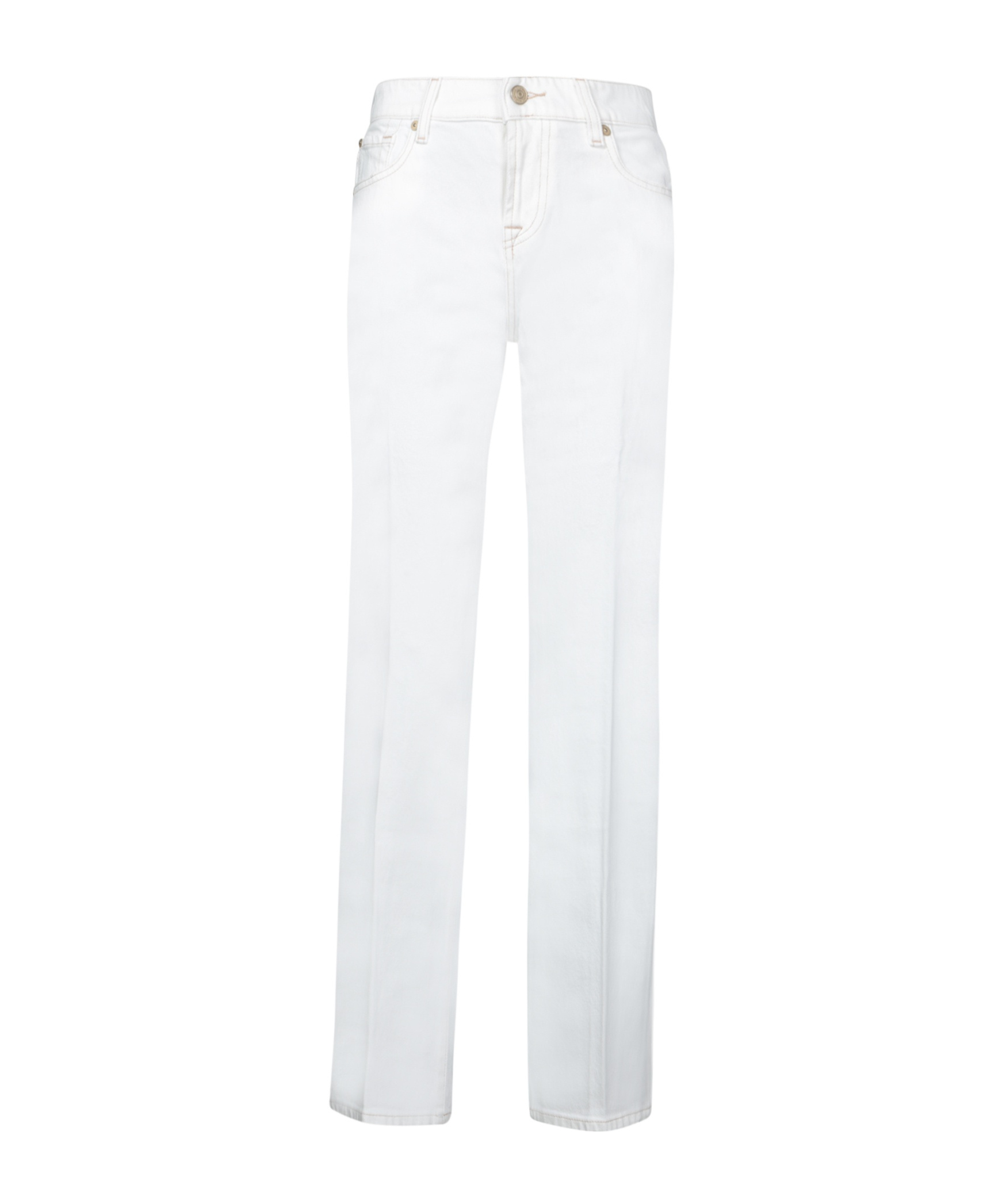 7 For All Mankind 'calie' Jeans Featuring Belt Loops In White