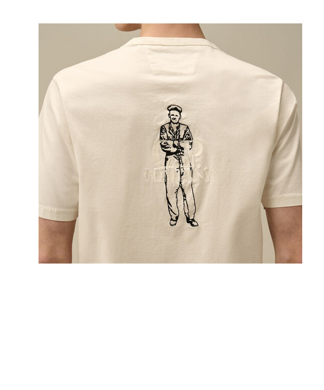 C.p. Company Logo-print T-shirt In Nude