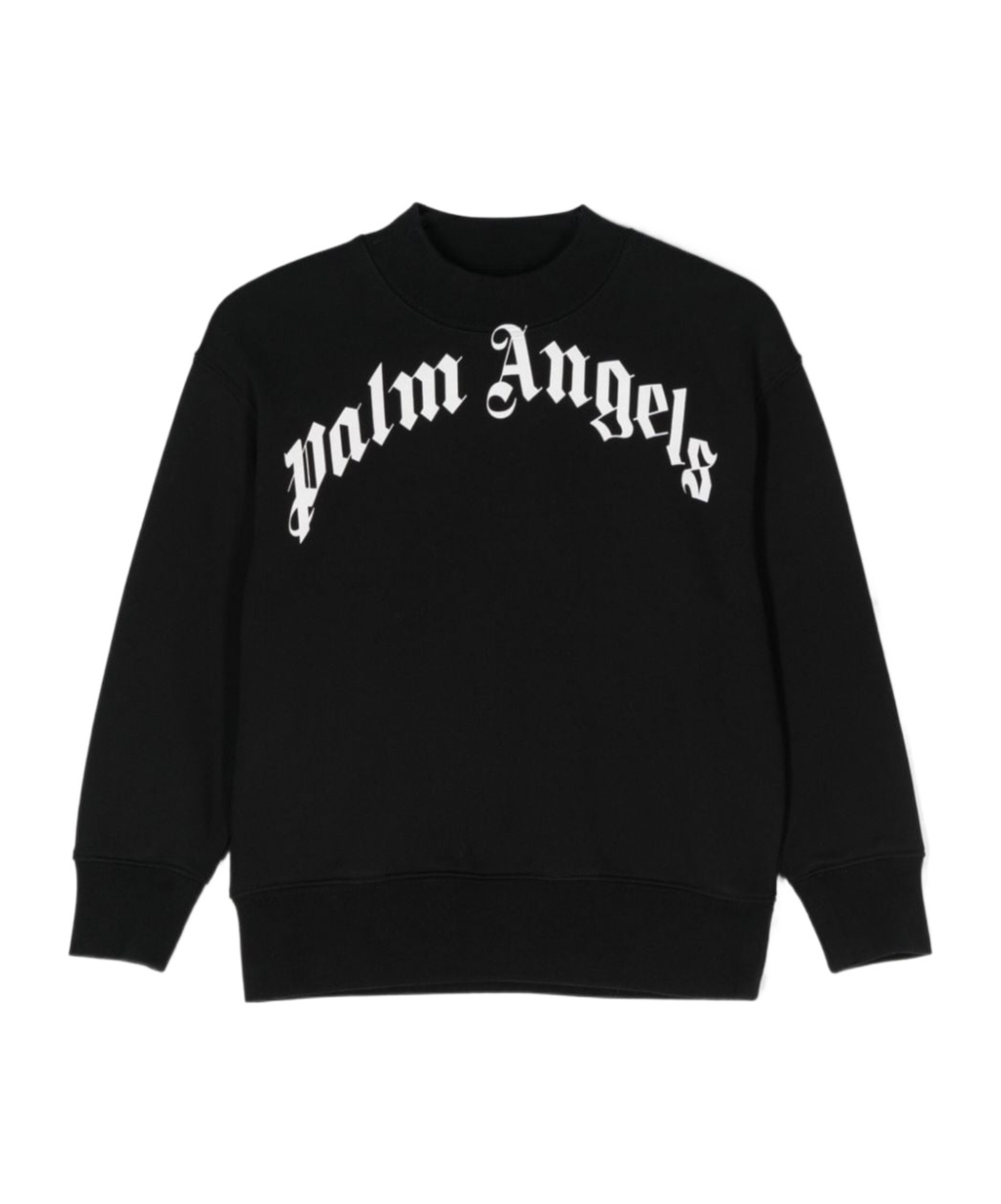 Shop Palm Angels Kids Classic Logo Printed Crewneck Sweatshirt In Black