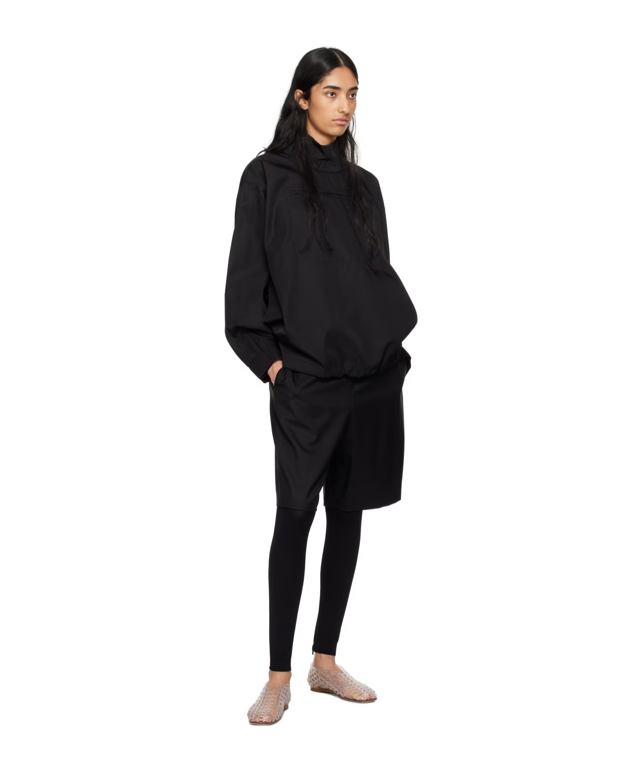 The Row Nesson Oversized Linen Button-down Shirt In Black
