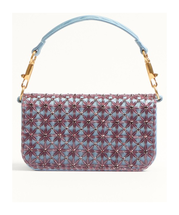 Valentino Logo Embroidered Small Shoulder Bag In Multicolor