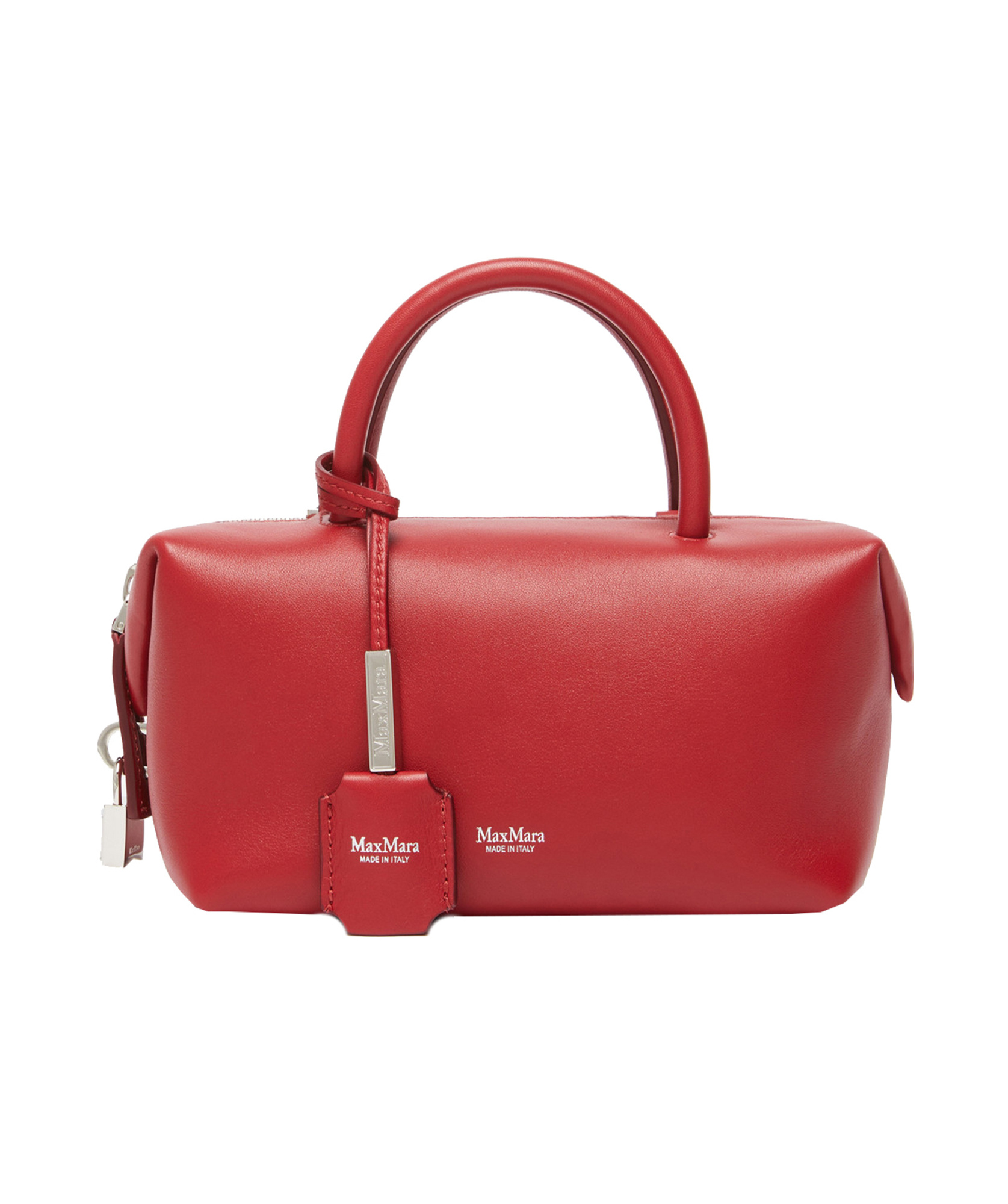 Max Mara Zippered Handbag In Red