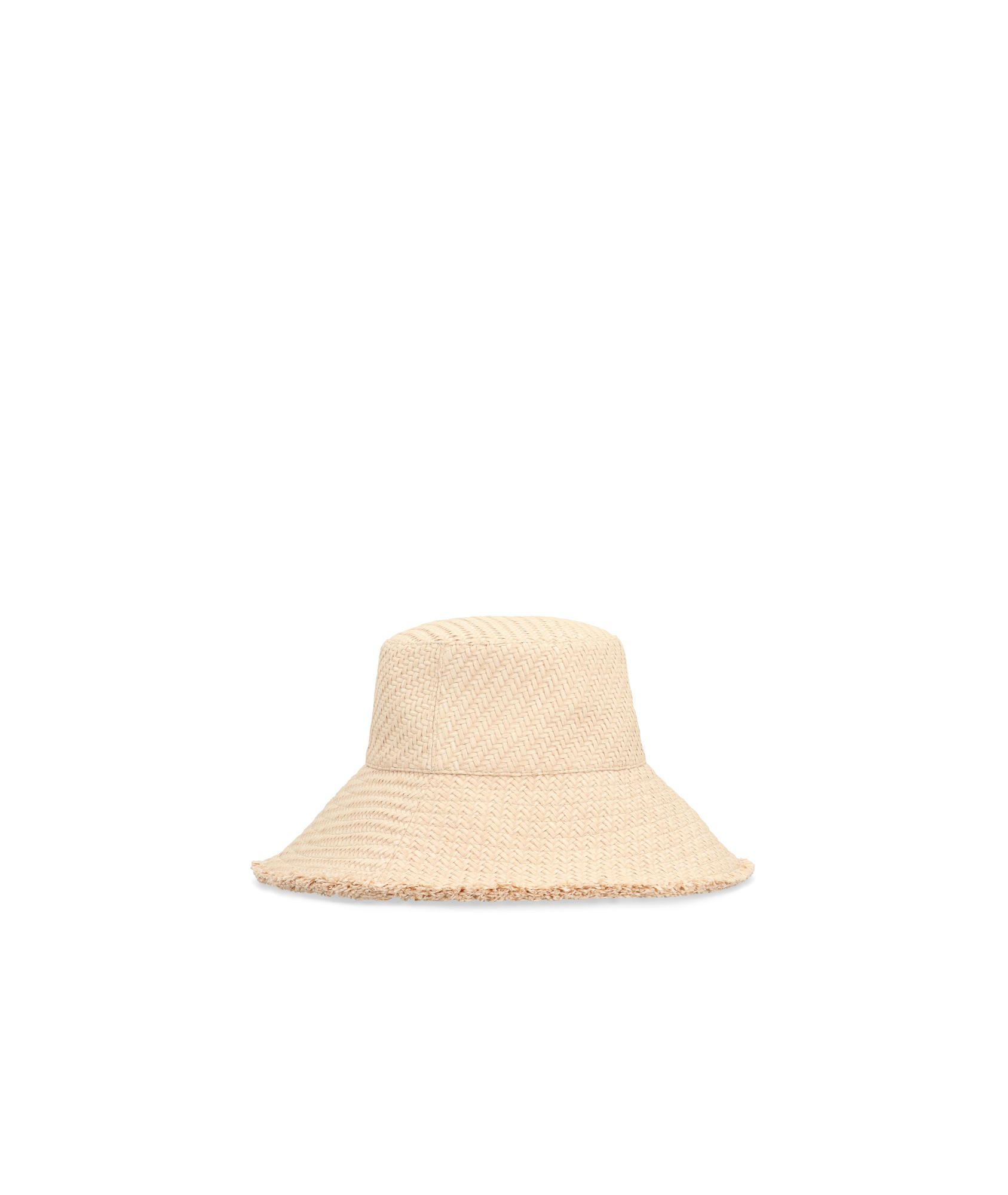 Moncler Logo Patch Woven Hat In Nude