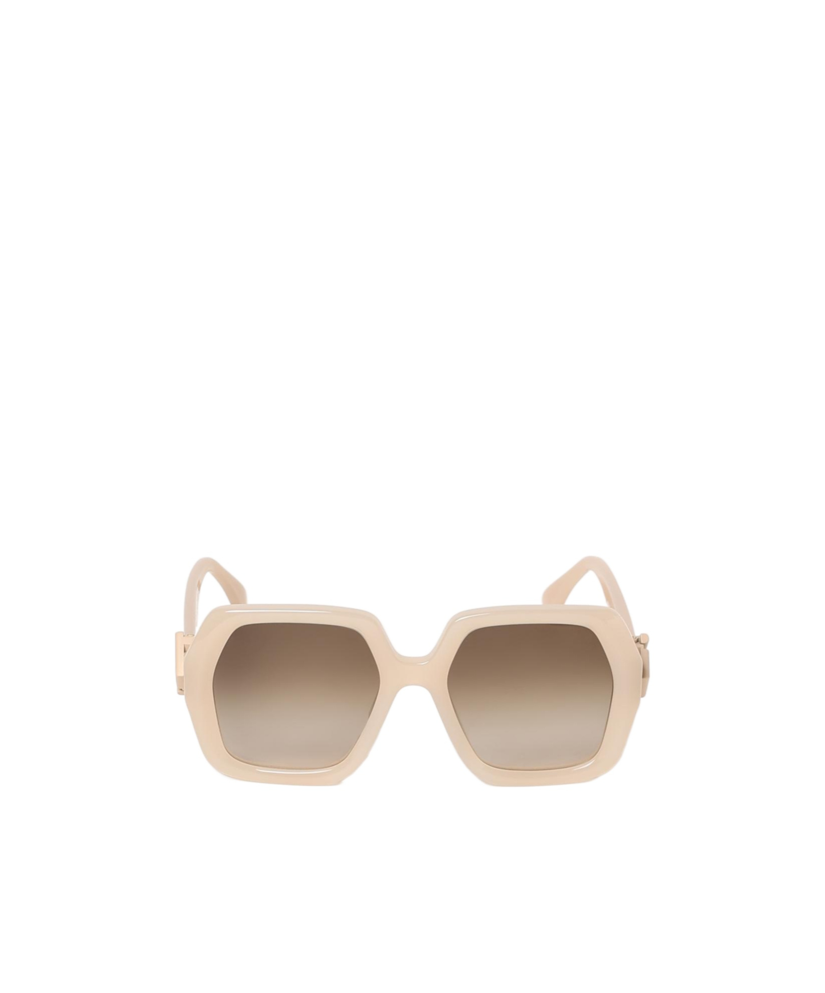 Fendi Eyewear Geometric Frame Sunglasses In Nude
