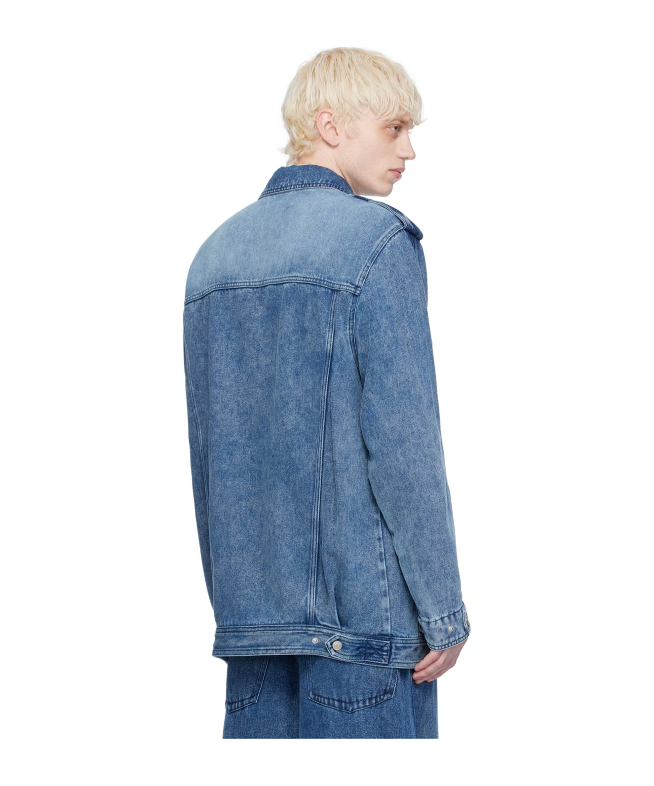 Isabel Marant Taho Long-sleeved Denim Coat In Blue