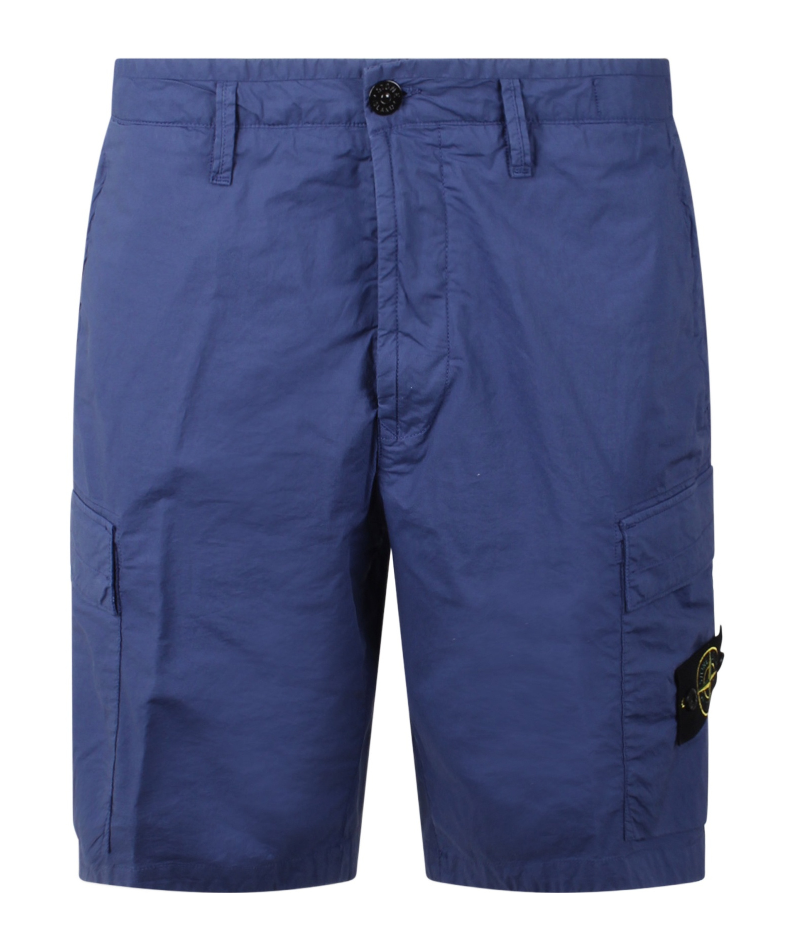 Stone Island Compass-badge Shorts In Blue